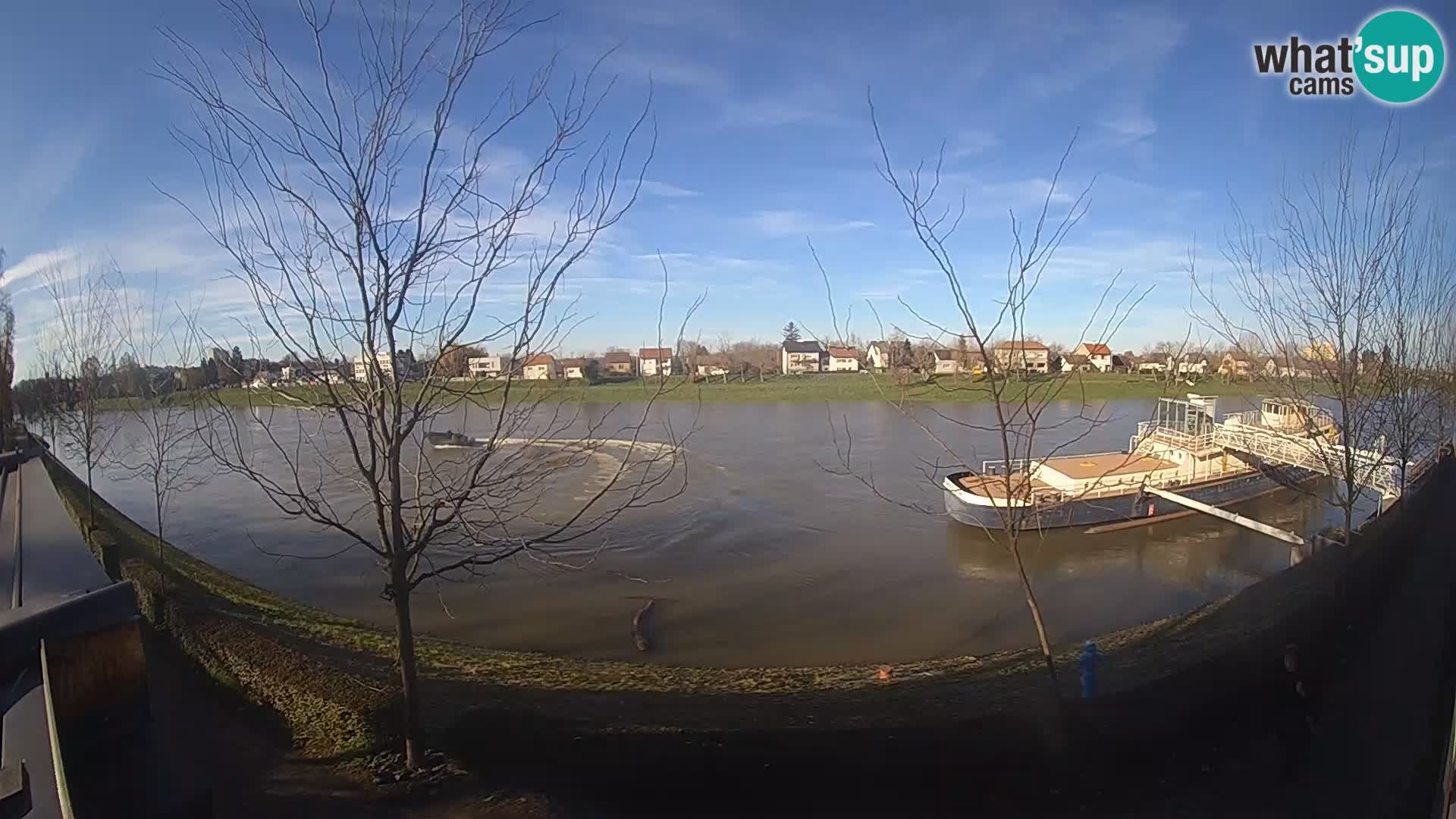 Sisak live webcam – vista sul fiume Kolpa – Croazia