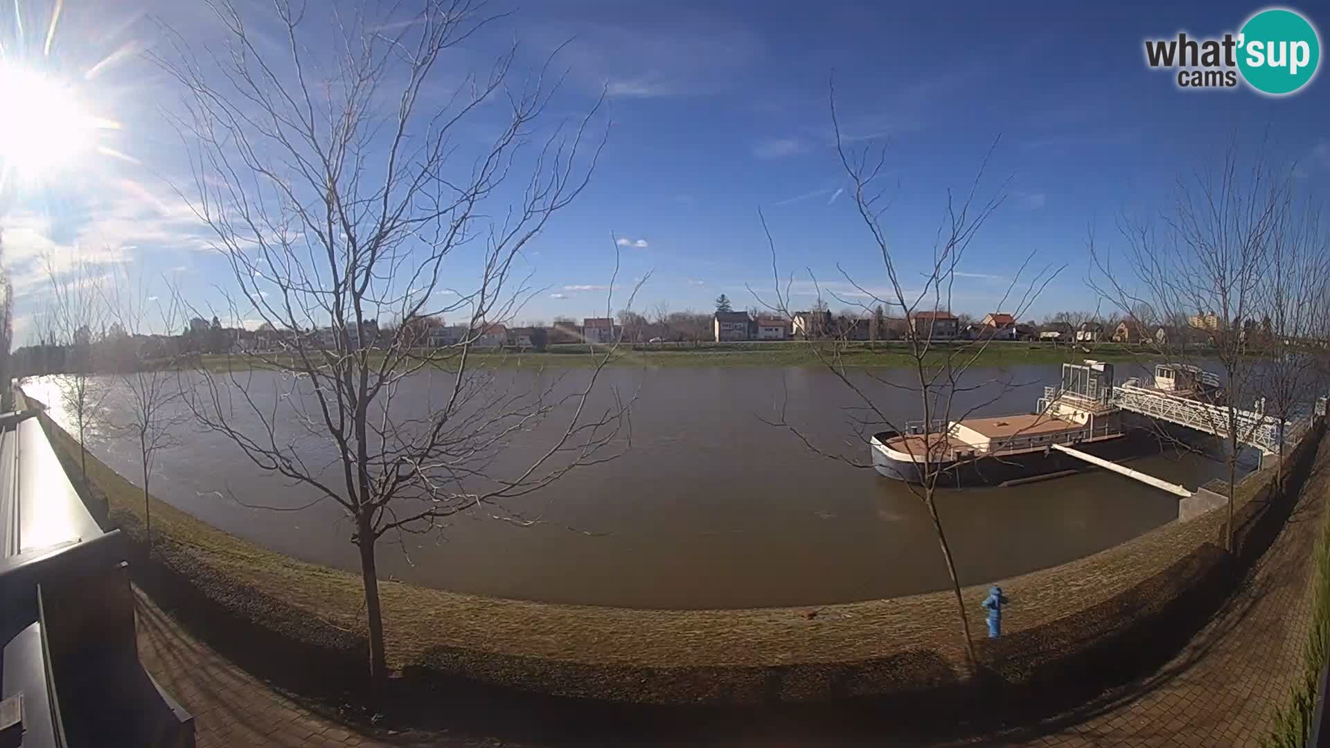 Sisak live webcam – vista sul fiume Kolpa – Croazia