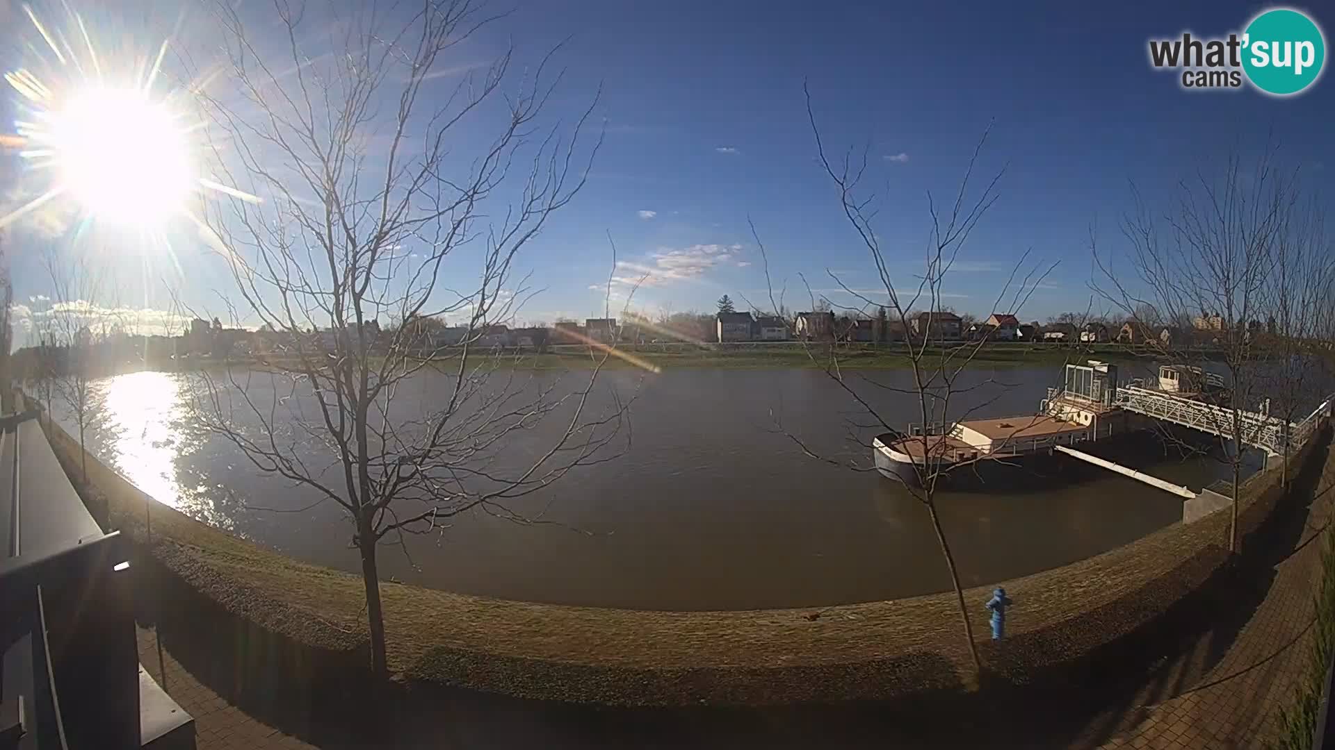 Sisak live webcam – vista sul fiume Kolpa – Croazia