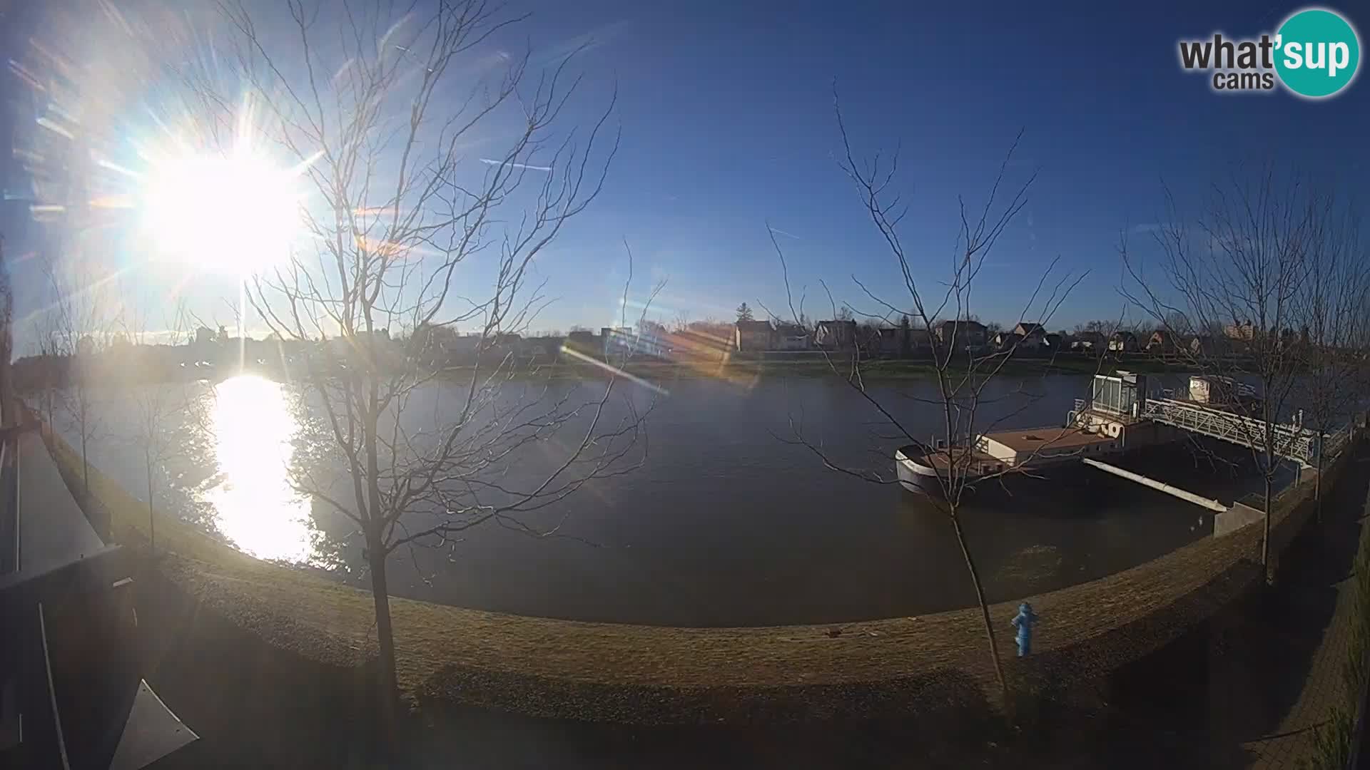 Sisak live webcam – vista sul fiume Kolpa – Croazia