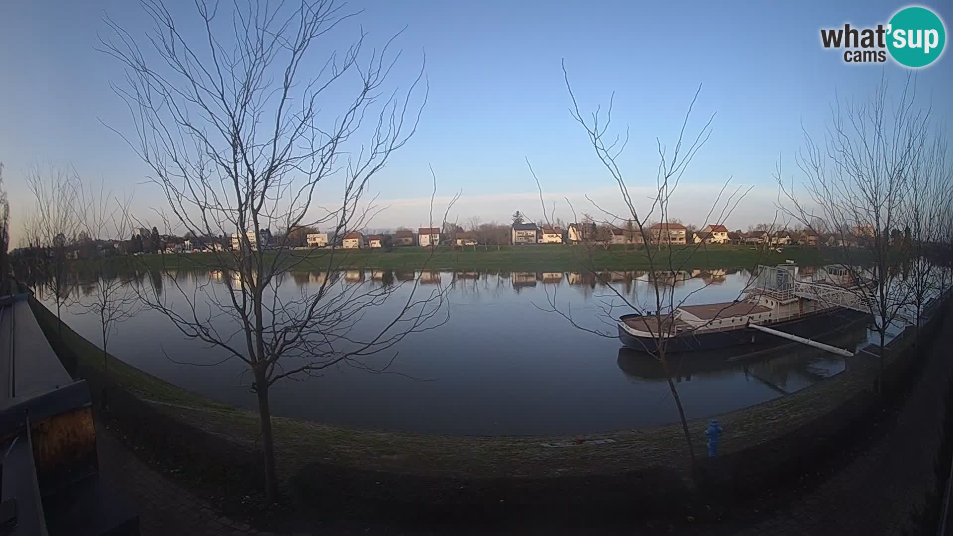 Sisak Live-Webcam Blick auf den Fluss Kolpa – Kroatien