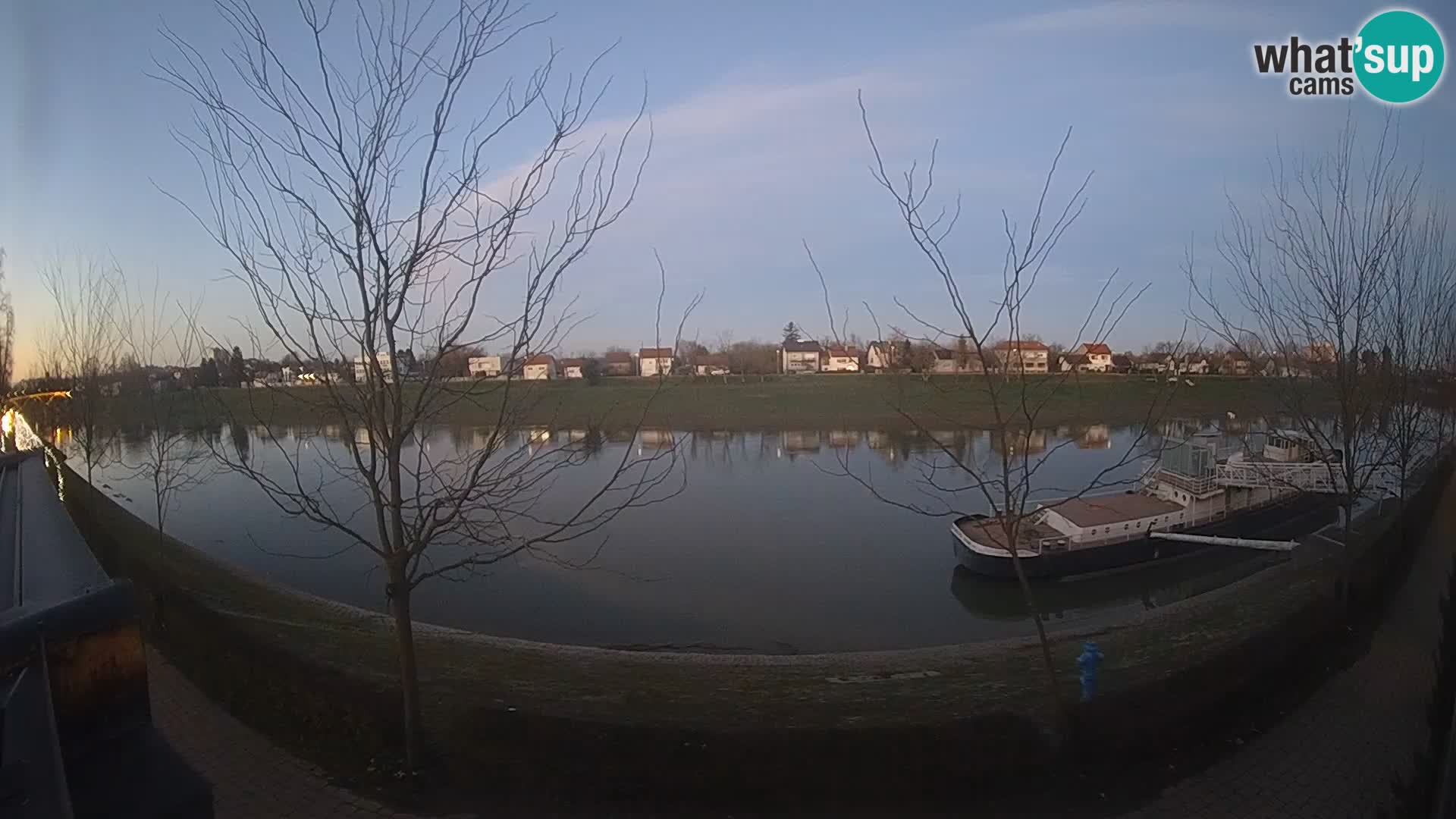 Sisak webcam en direct – vue sur la rivière Kolpa – Croatie