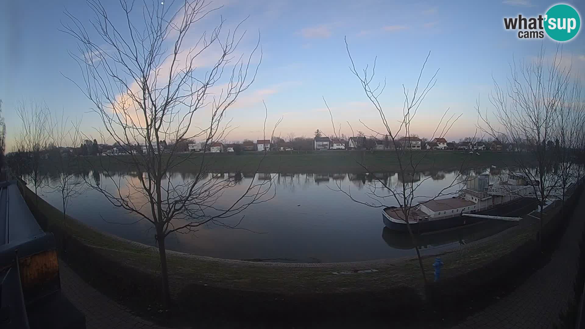 Sisak webcam en direct – vue sur la rivière Kolpa – Croatie