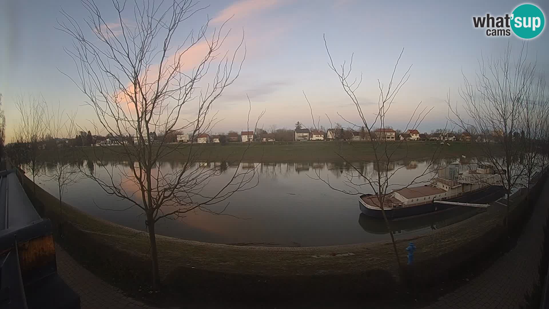 Sisak webcam en direct – vue sur la rivière Kolpa – Croatie