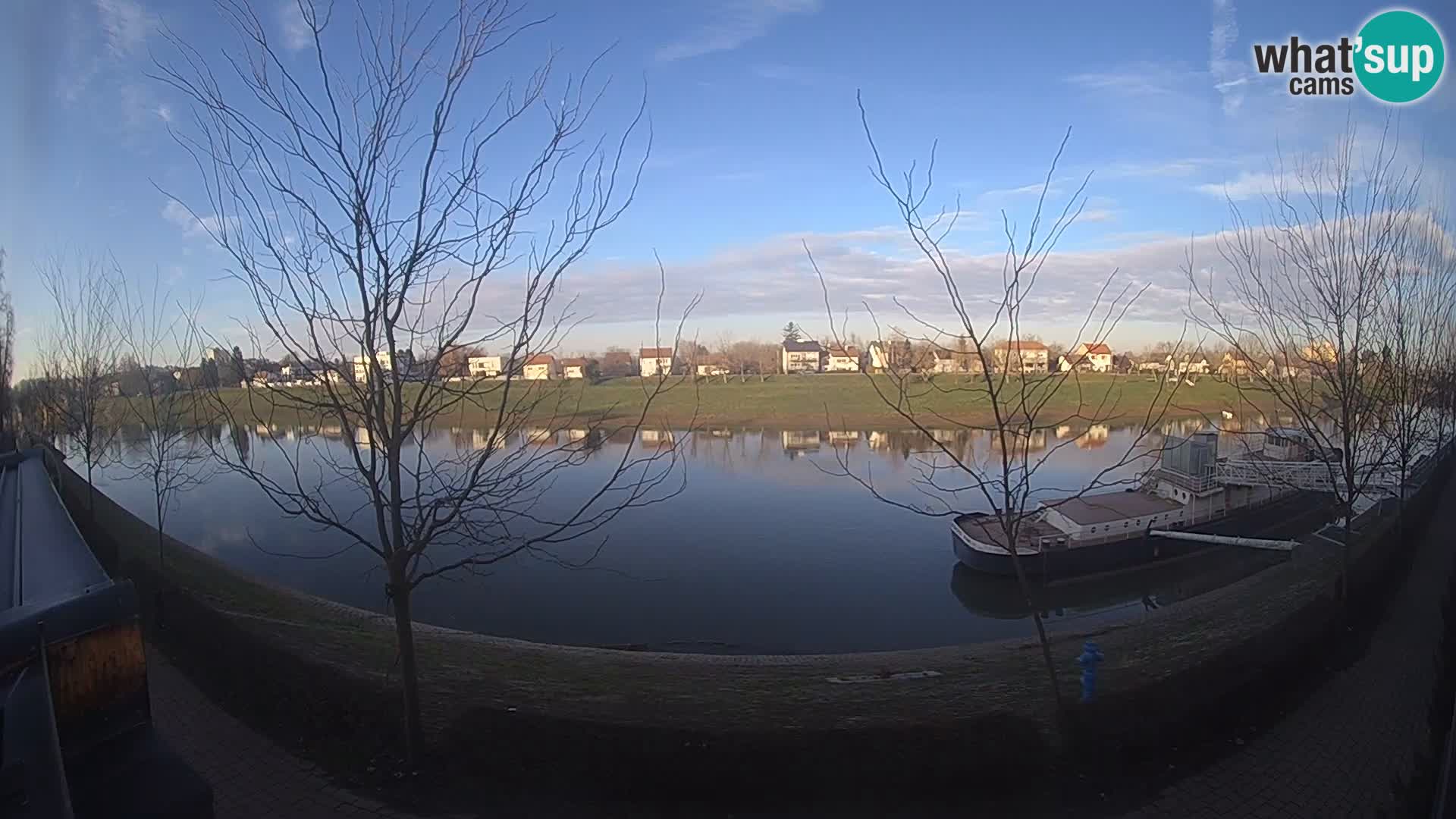 Sisak webcam en direct – vue sur la rivière Kolpa – Croatie