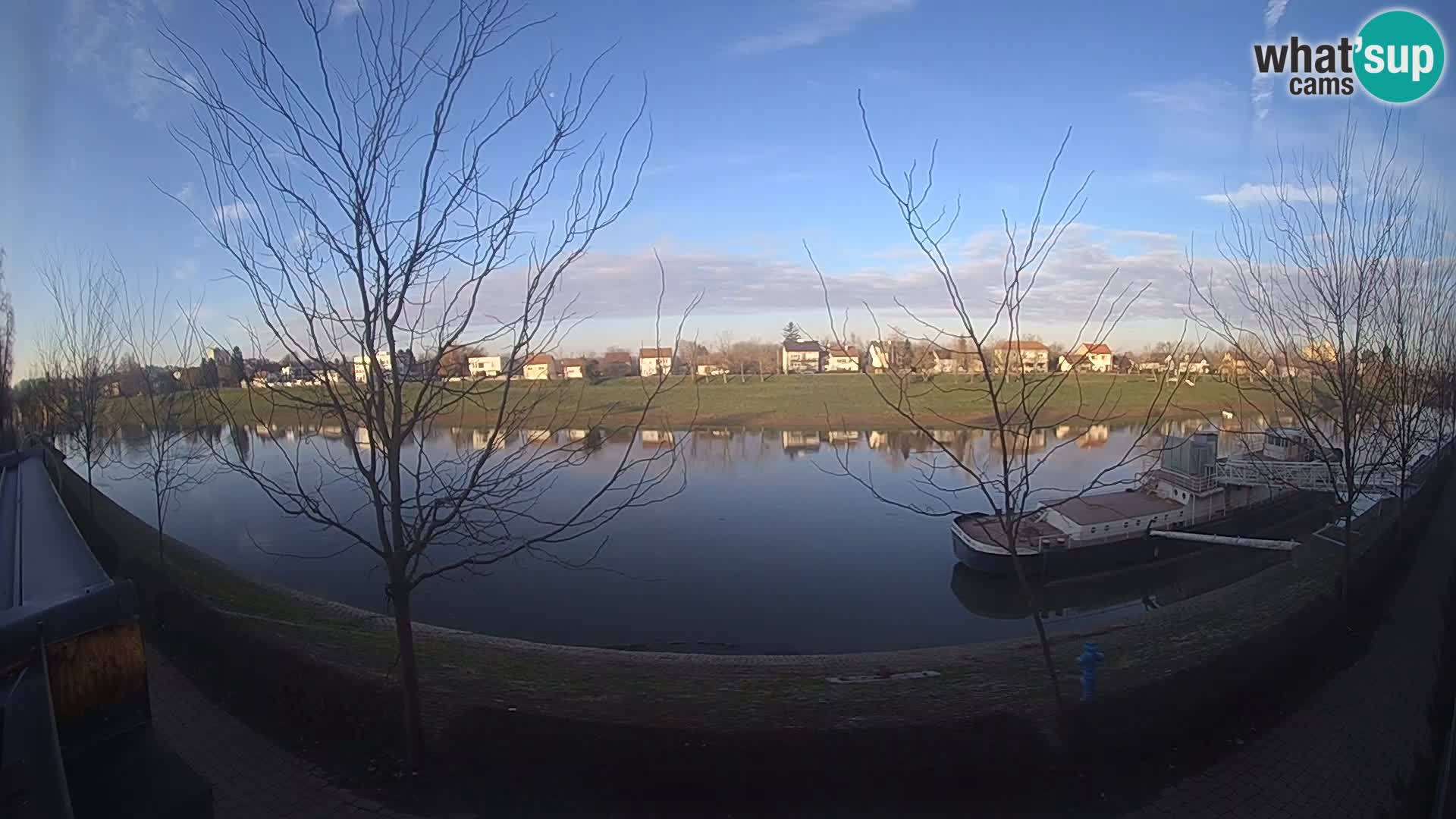 Sisak webcam en direct – vue sur la rivière Kolpa – Croatie