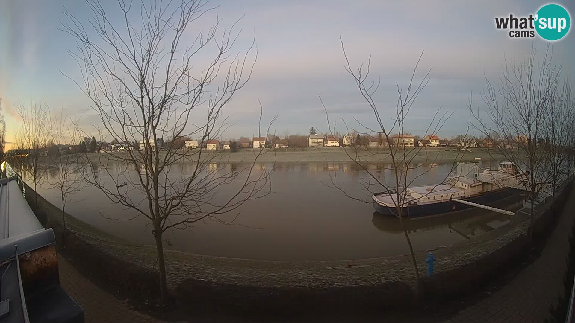 Sisak webcam en direct – vue sur la rivière Kolpa – Croatie