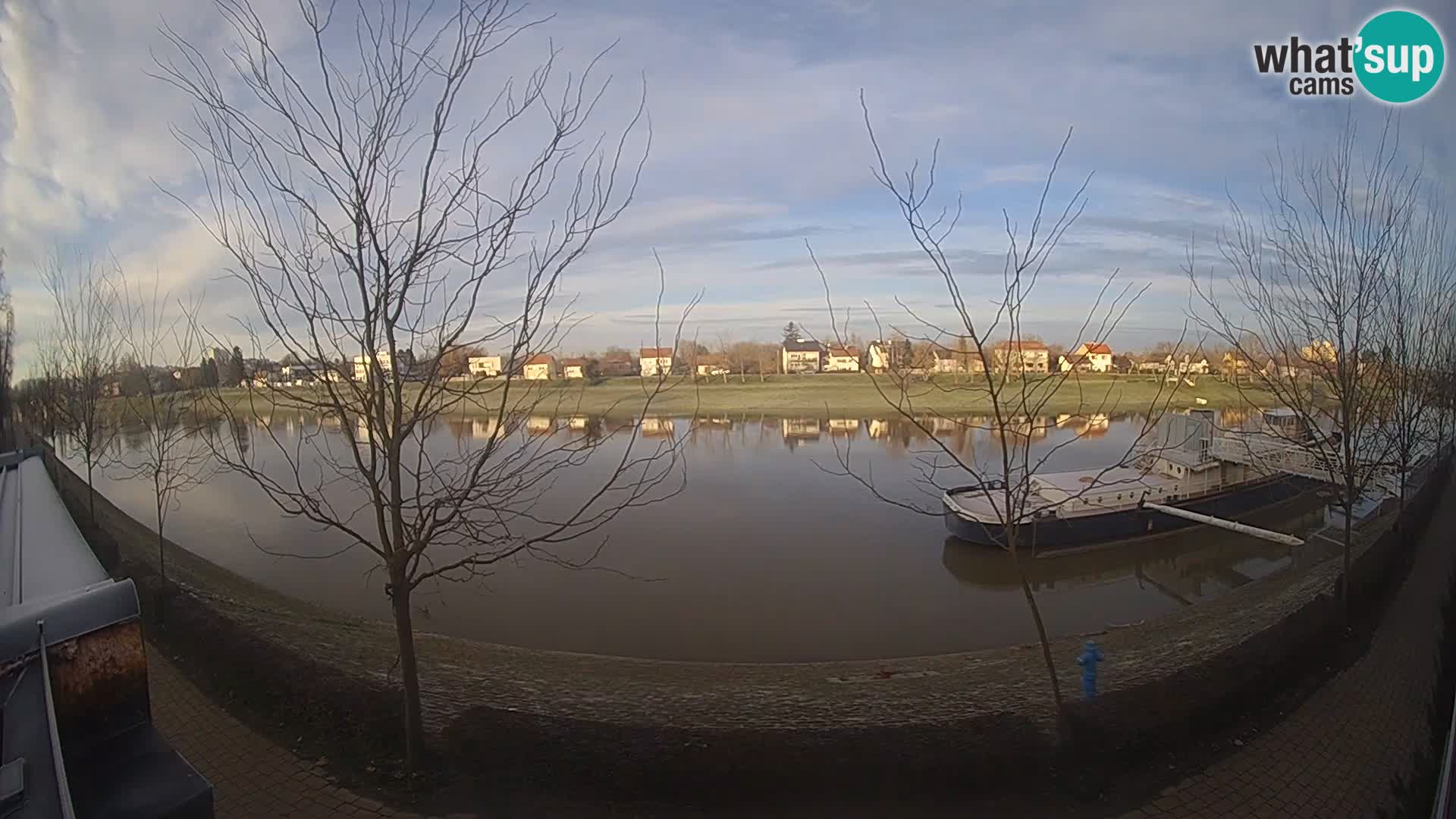 Sisak webcam en direct – vue sur la rivière Kolpa – Croatie