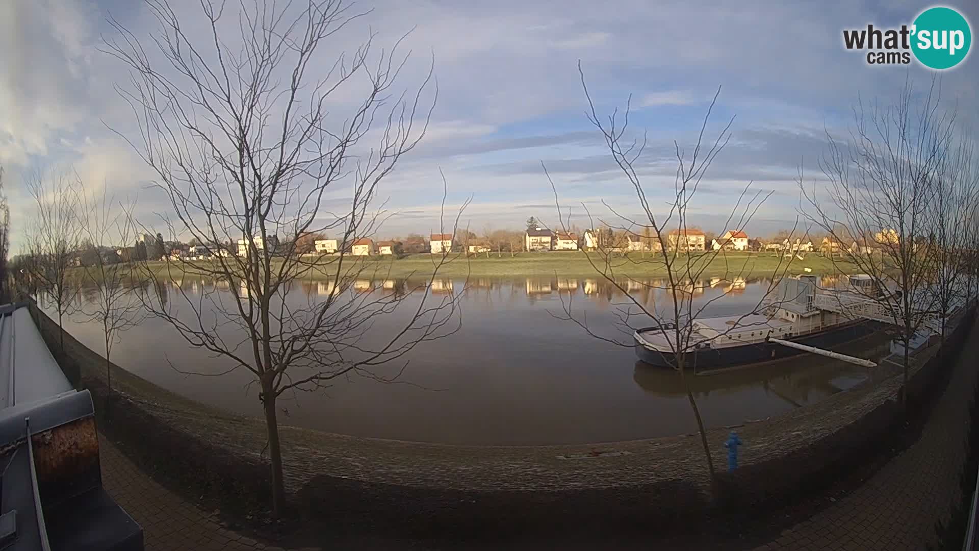 Sisak webcam en direct – vue sur la rivière Kolpa – Croatie