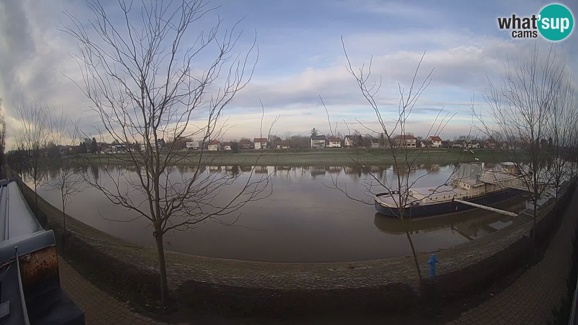 Sisak live webcam – vista sul fiume Kolpa – Croazia