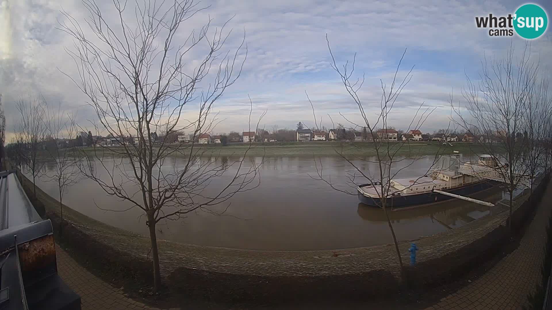 Sisak Live-Webcam Blick auf den Fluss Kolpa – Kroatien