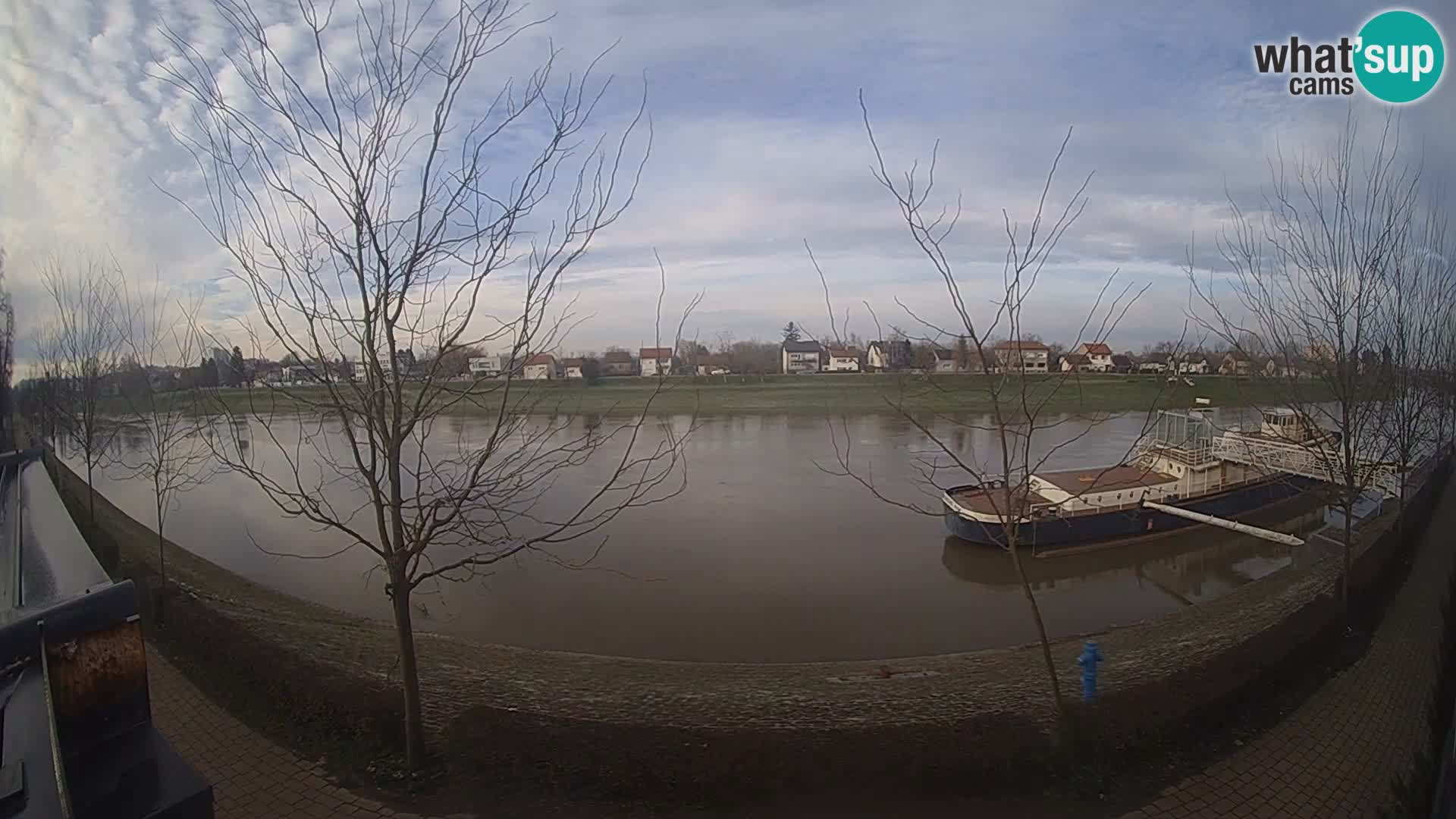 Sisak live webcam – vista sul fiume Kolpa – Croazia