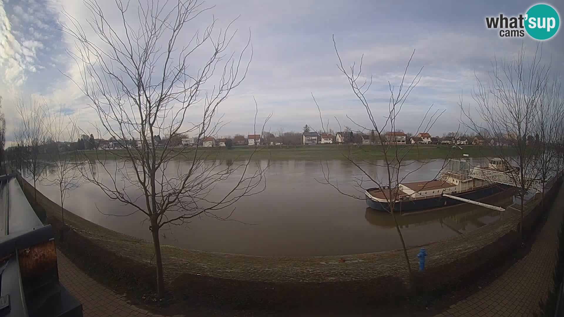 Sisak Live-Webcam Blick auf den Fluss Kolpa – Kroatien