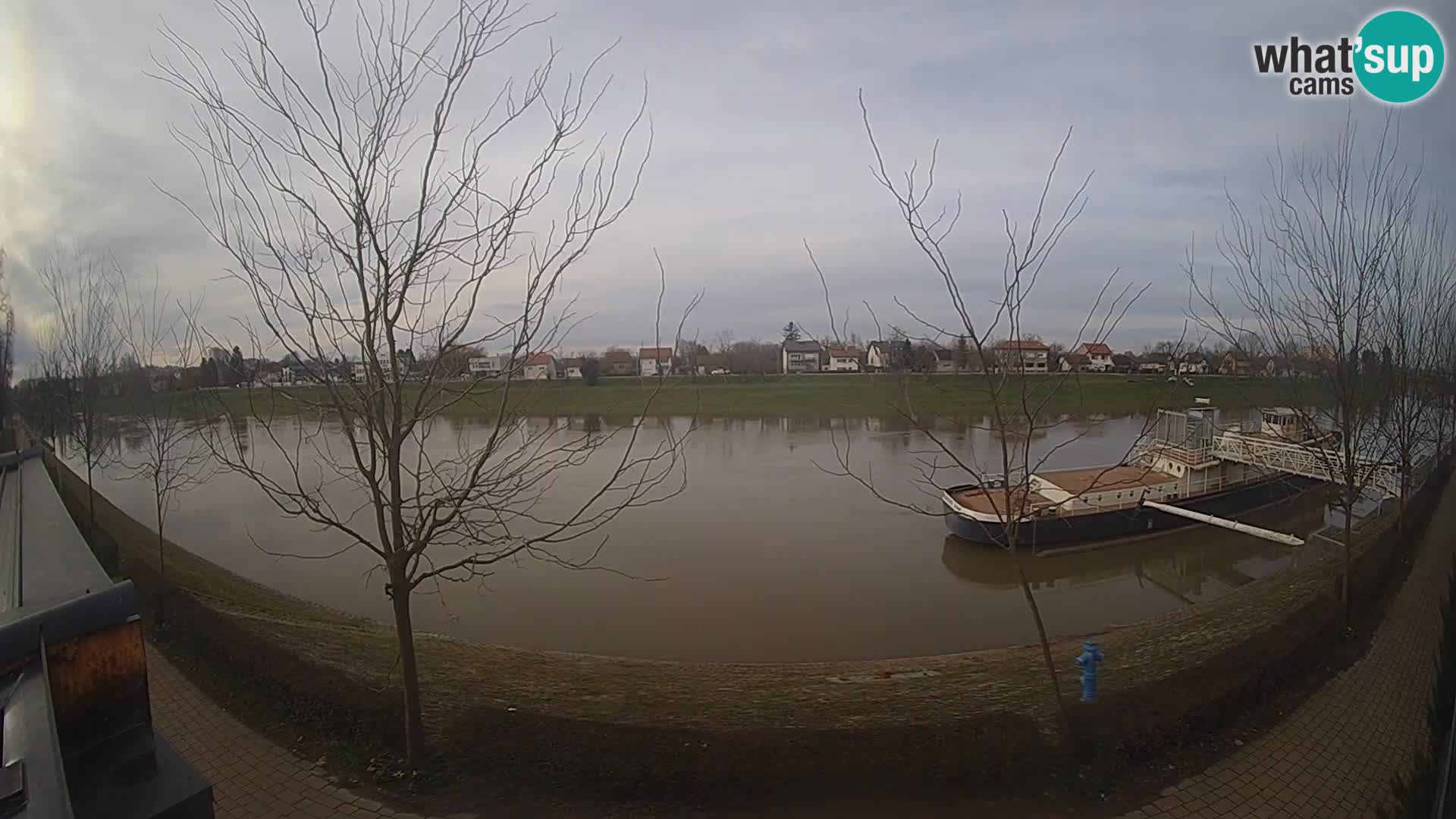 Sisak Live-Webcam Blick auf den Fluss Kolpa – Kroatien