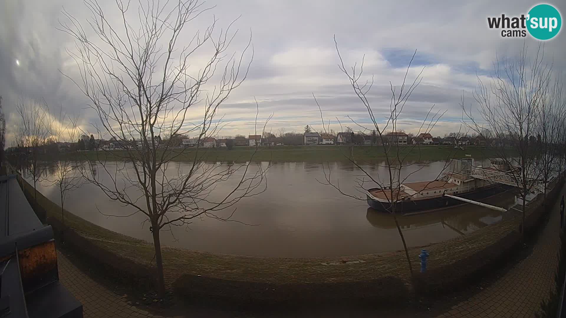 Sisak Live-Webcam Blick auf den Fluss Kolpa – Kroatien