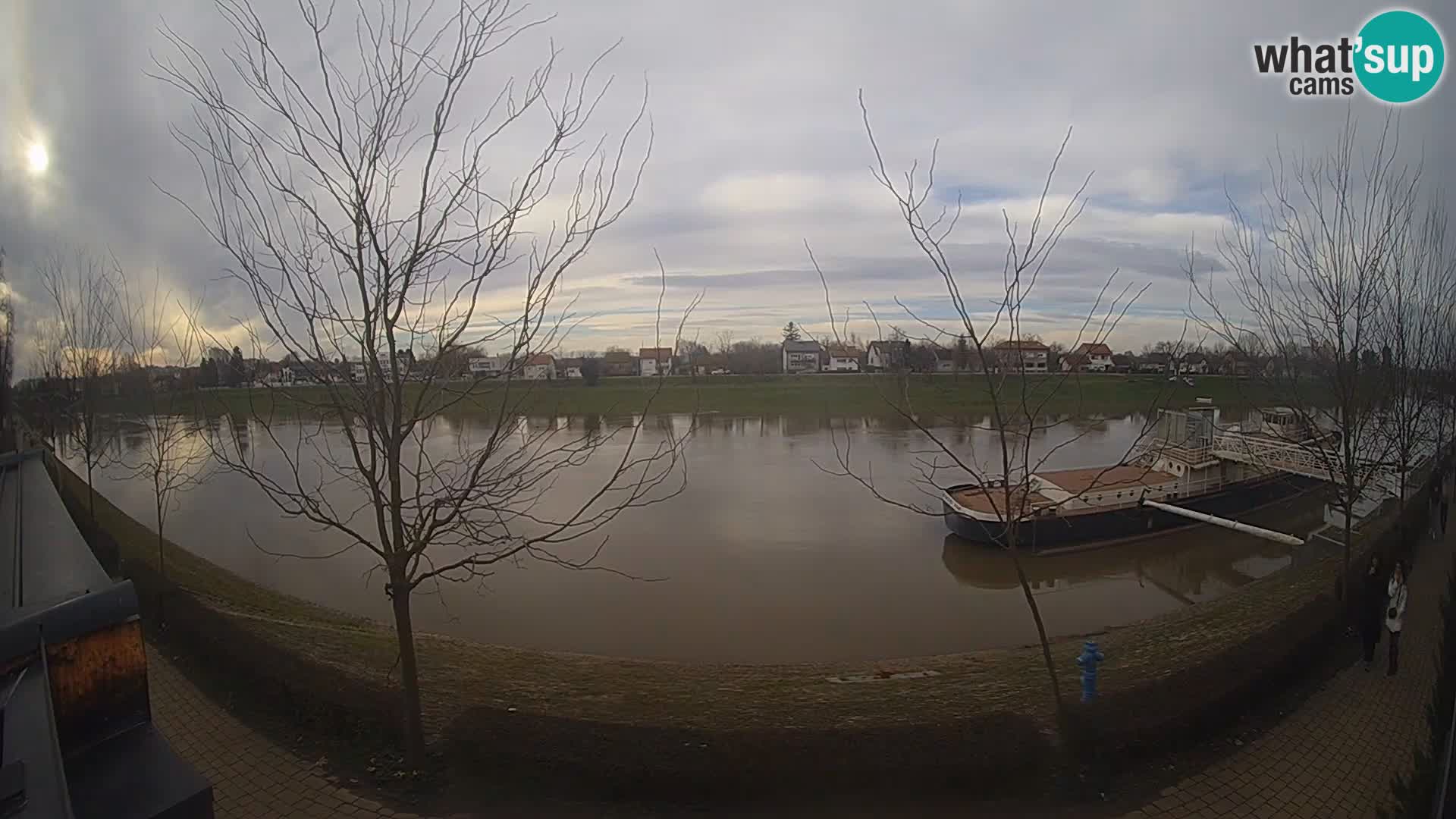 Sisak webcam en direct – vue sur la rivière Kolpa – Croatie