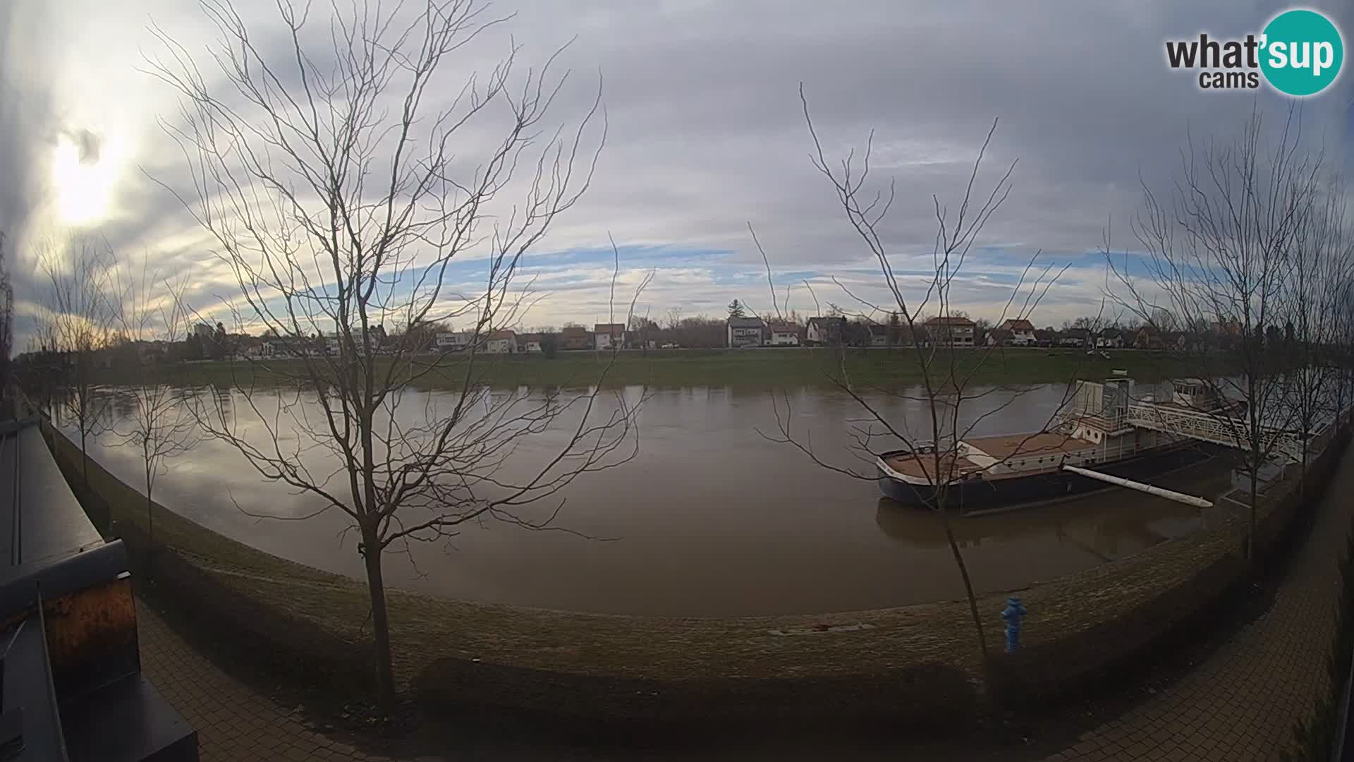 Sisak live webcam – vista sul fiume Kolpa – Croazia