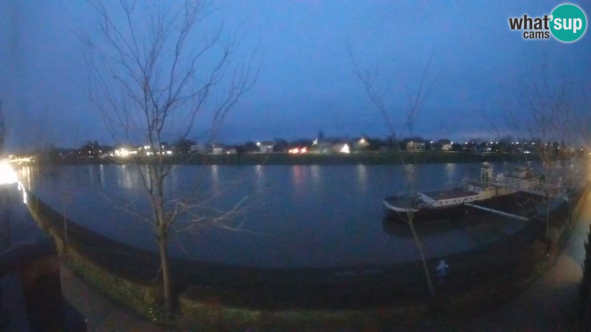 Sisak webcam en direct – vue sur la rivière Kolpa – Croatie