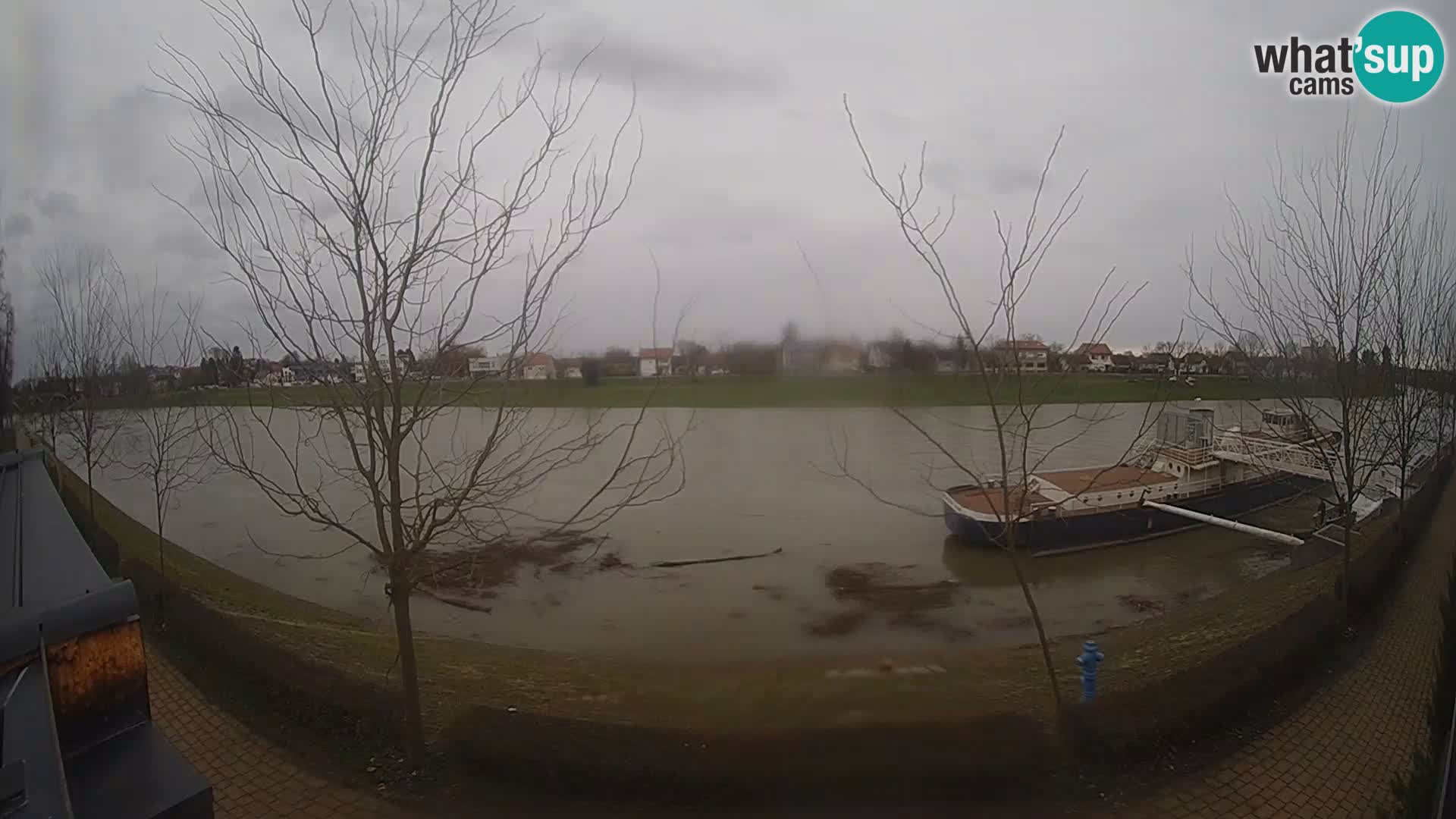 Sisak live webcam – vista sul fiume Kolpa – Croazia