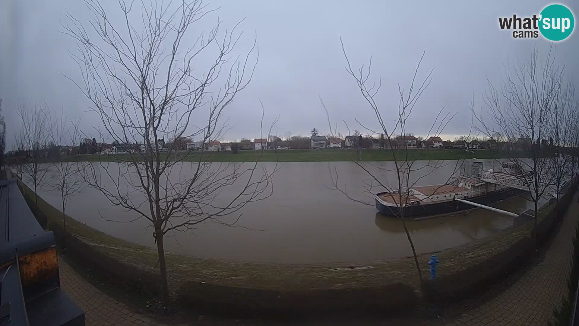 Sisak Live-Webcam Blick auf den Fluss Kolpa – Kroatien