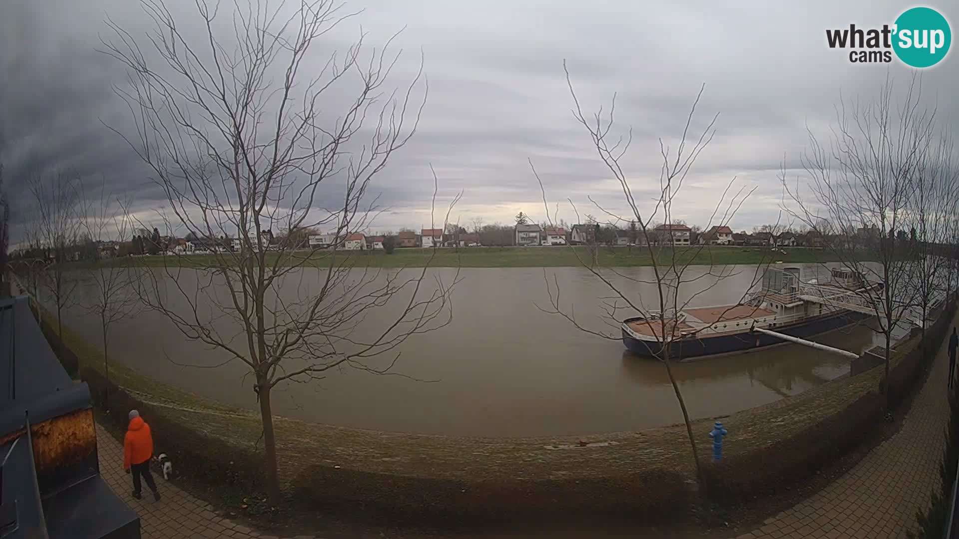 Sisak webcam en direct – vue sur la rivière Kolpa – Croatie