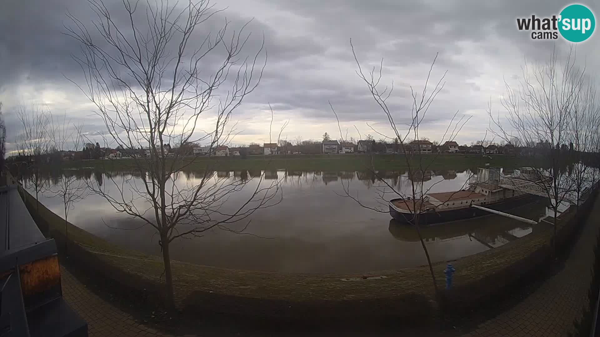 Sisak live webcam – vista sul fiume Kolpa – Croazia