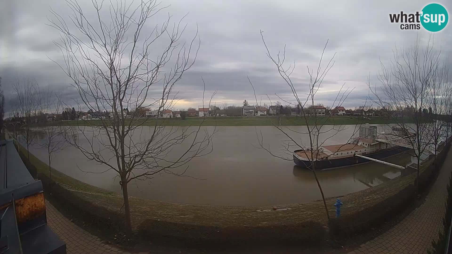 Sisak live webcam – vista sul fiume Kolpa – Croazia