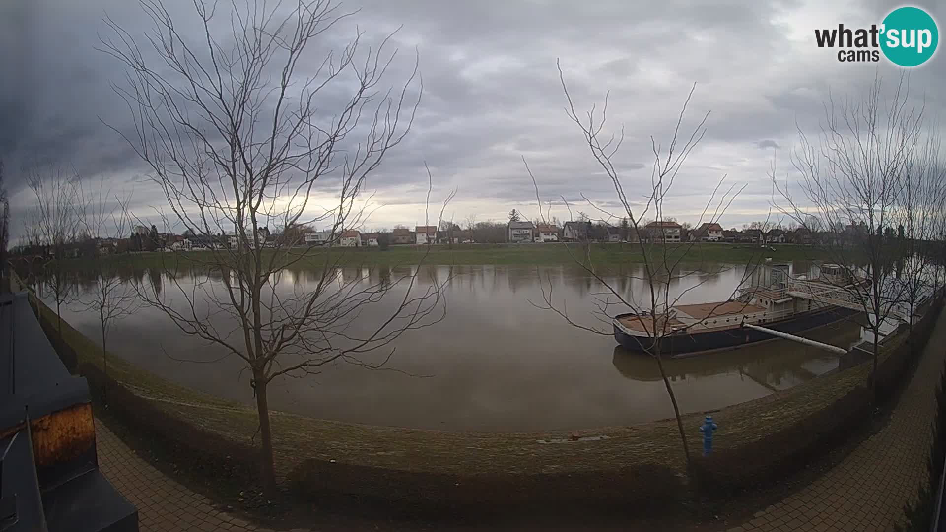 Sisak Live-Webcam Blick auf den Fluss Kolpa – Kroatien