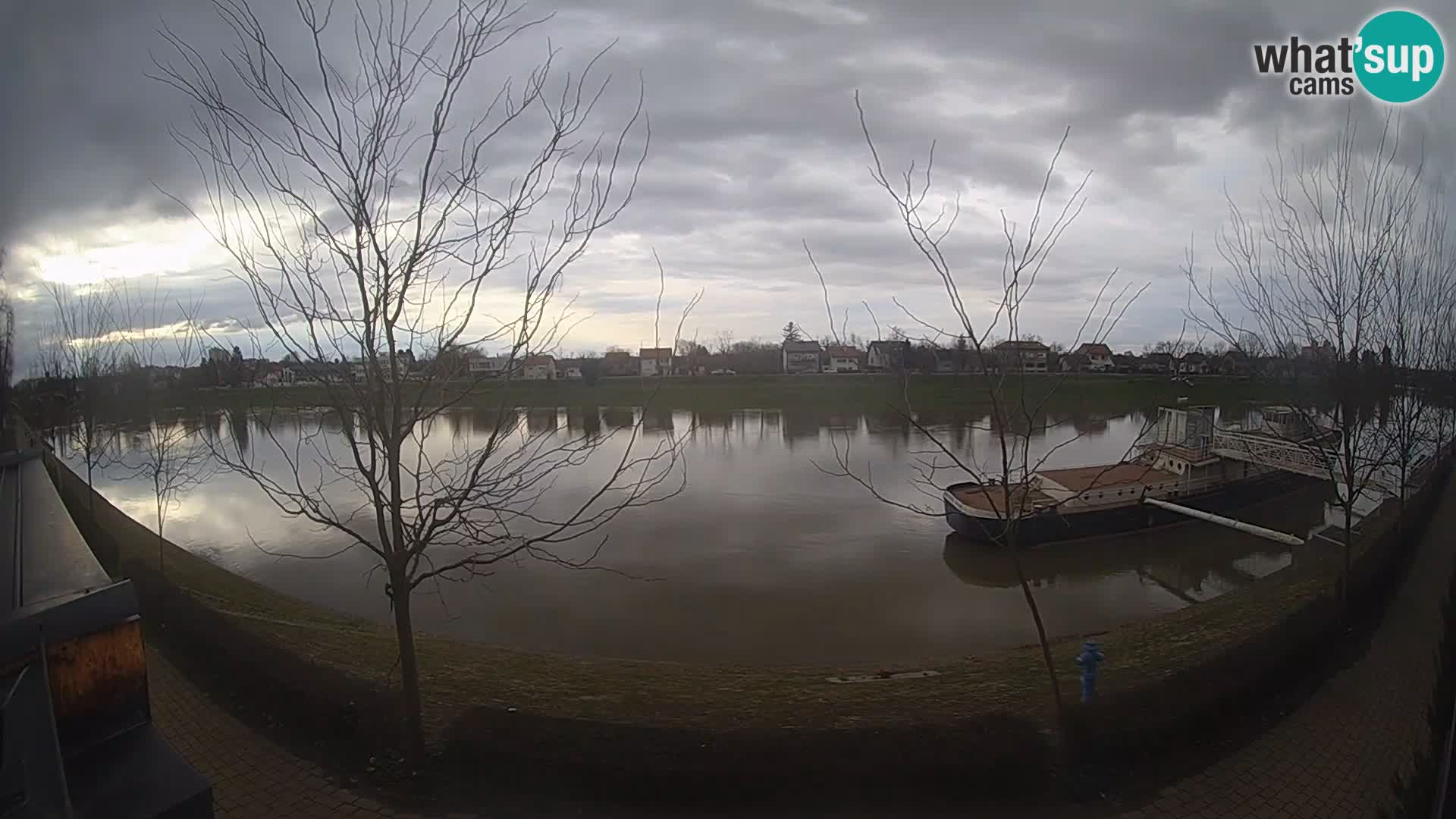 Sisak Live-Webcam Blick auf den Fluss Kolpa – Kroatien