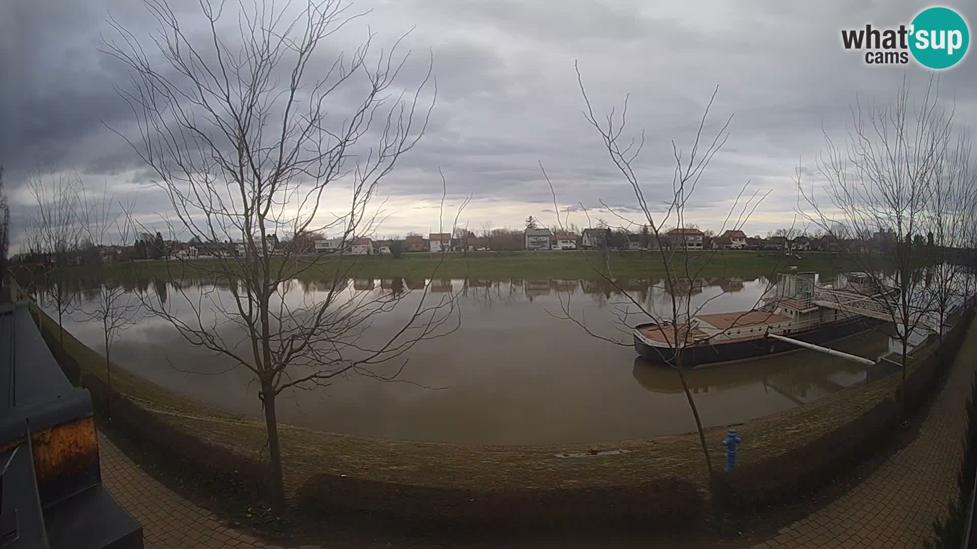 Sisak live webcam – vista sul fiume Kolpa – Croazia