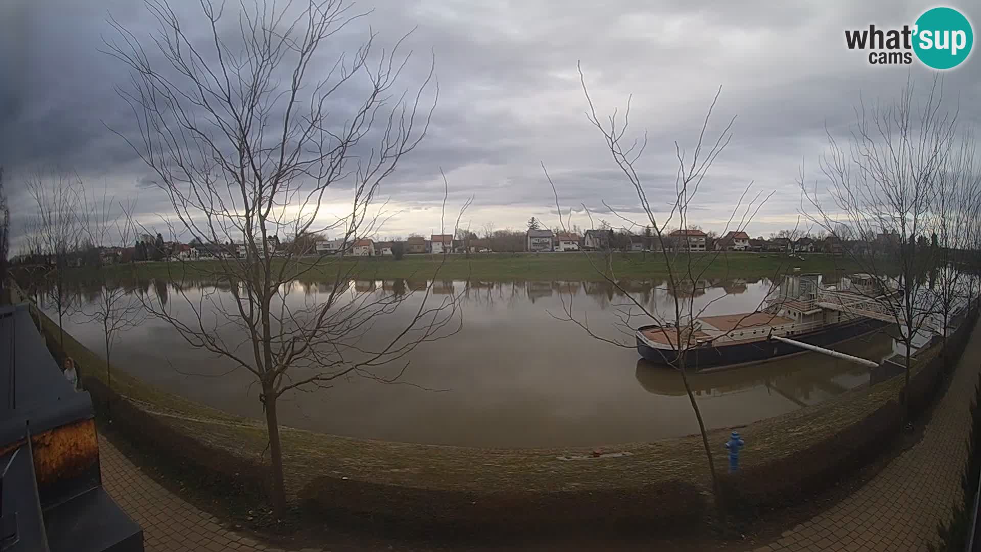 Sisak live webcam – vista sul fiume Kolpa – Croazia