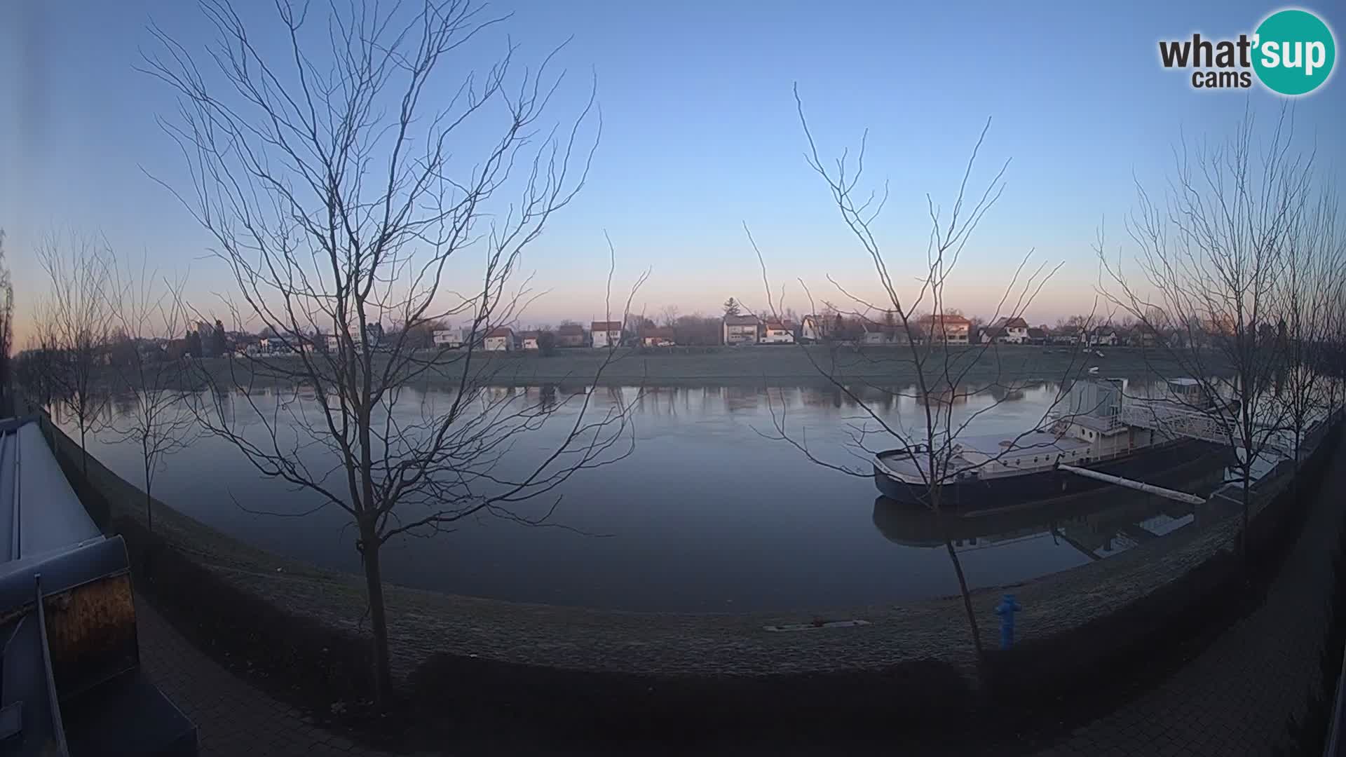 Sisak webcam en direct – vue sur la rivière Kolpa – Croatie