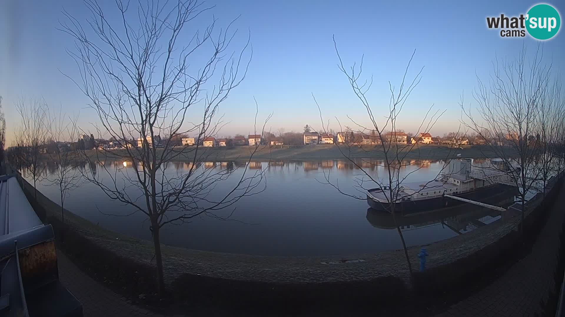 Sisak webcam en direct – vue sur la rivière Kolpa – Croatie