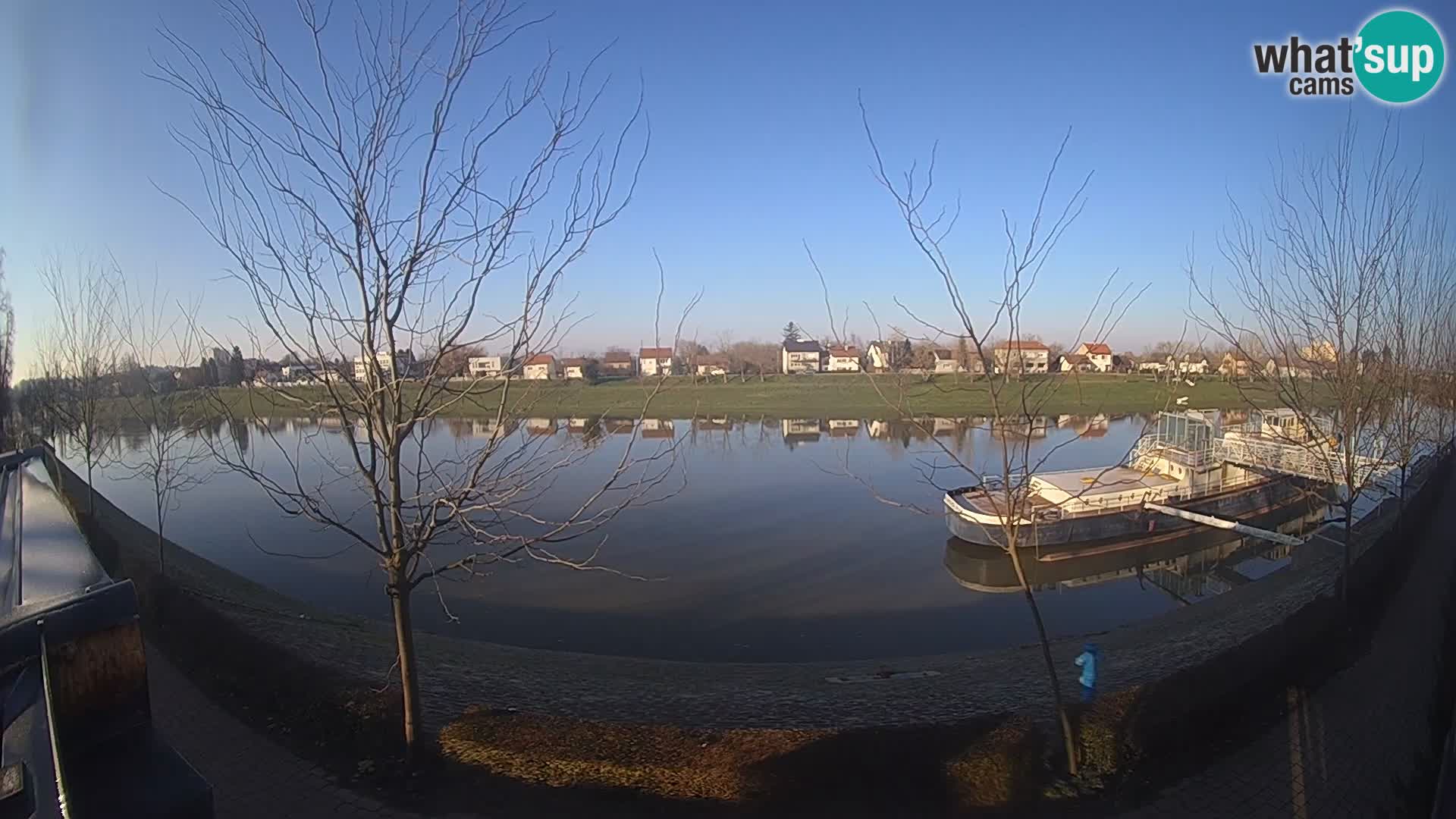 Sisak webcam en direct – vue sur la rivière Kolpa – Croatie