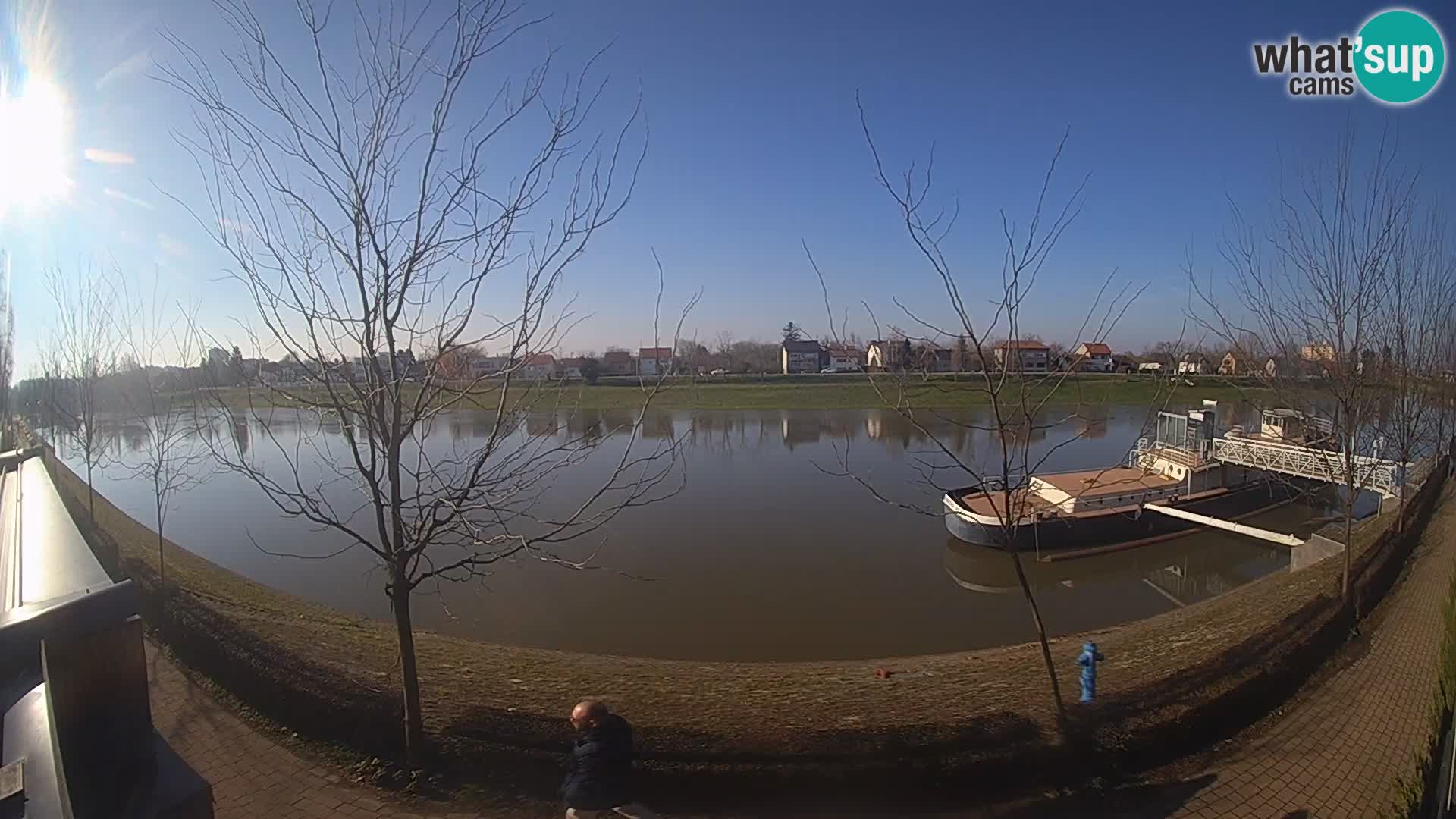 Sisak live webcam Kolpa river view – Croatia