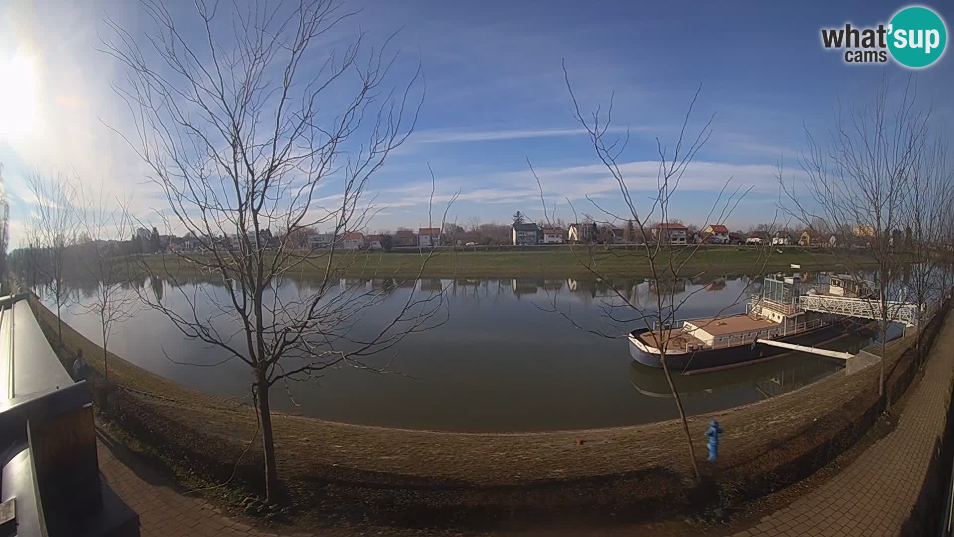 Sisak webcam en direct – vue sur la rivière Kolpa – Croatie