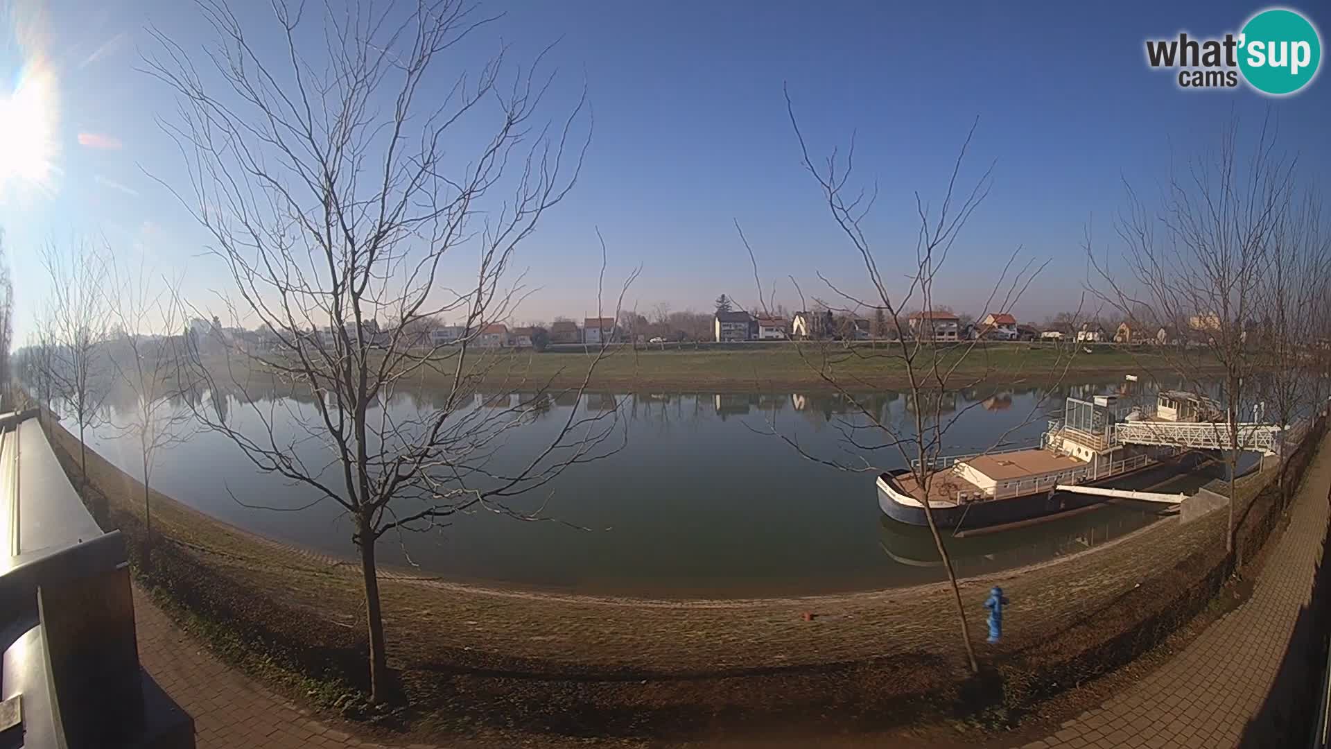 Sisak webcam en direct – vue sur la rivière Kolpa – Croatie