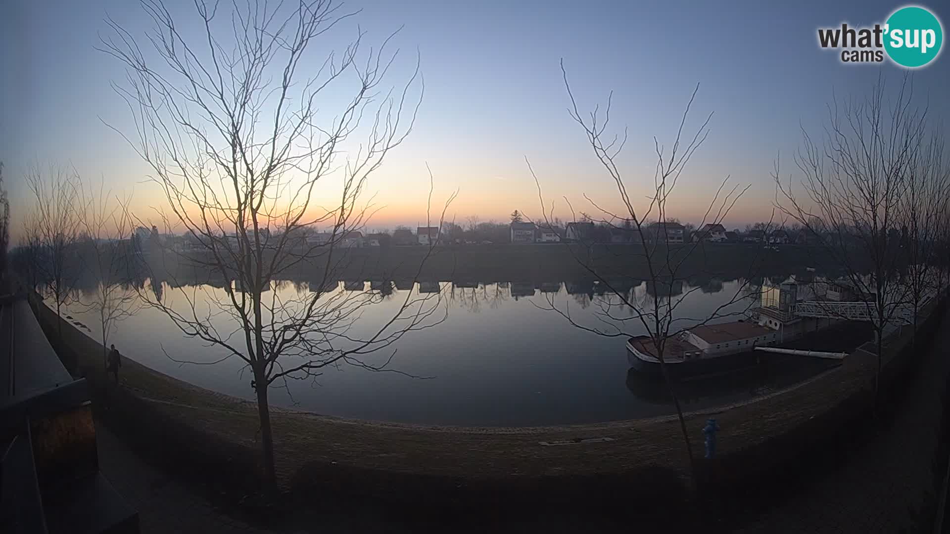 Sisak live webcam – vista sul fiume Kolpa – Croazia