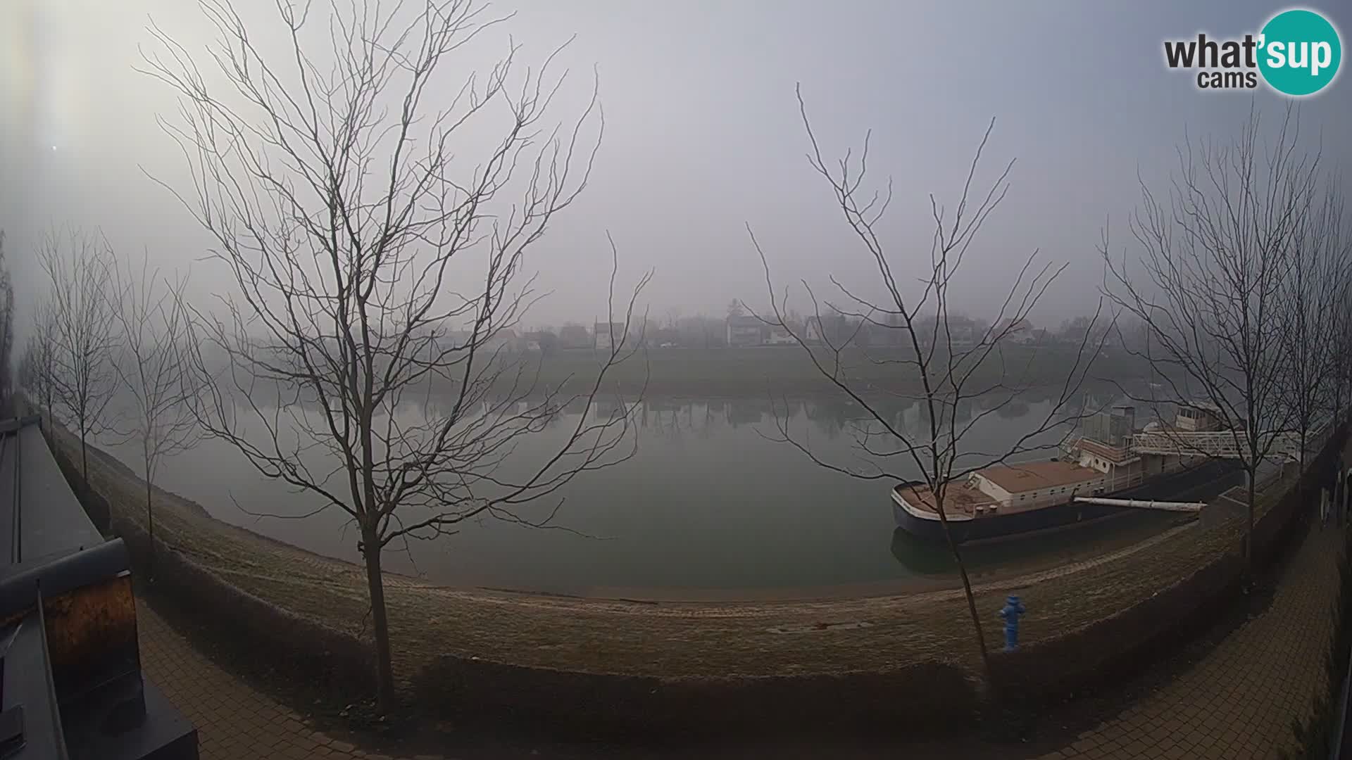 Sisak webcam en direct – vue sur la rivière Kolpa – Croatie