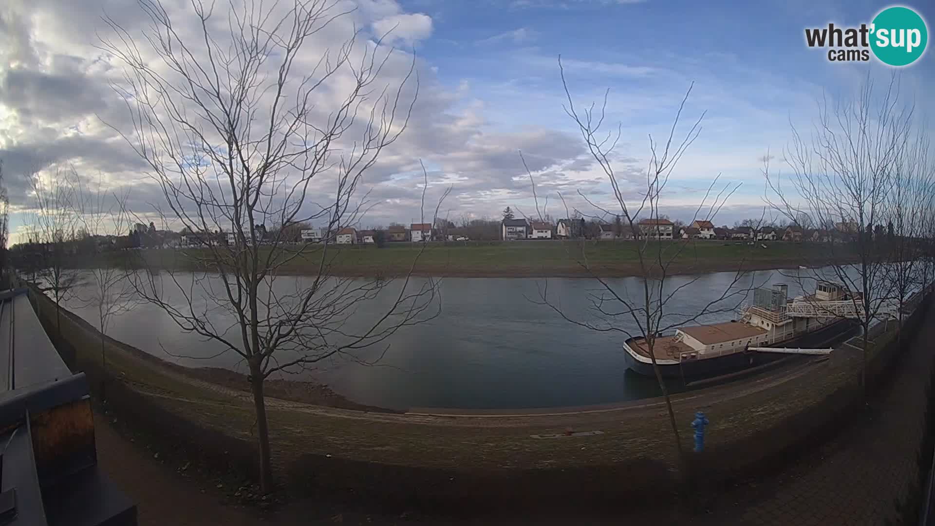 Sisak webcam en direct – vue sur la rivière Kolpa – Croatie