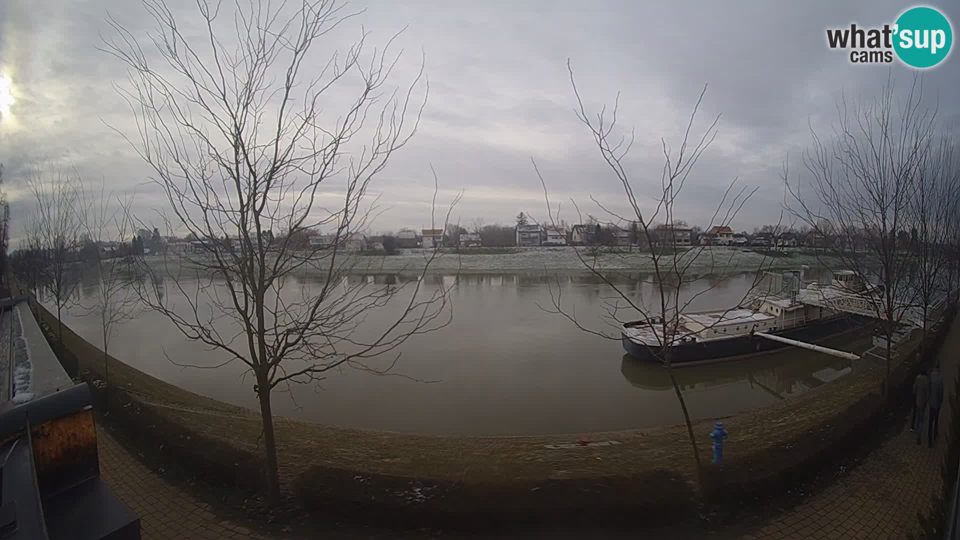 Sisak Live-Webcam Blick auf den Fluss Kolpa – Kroatien