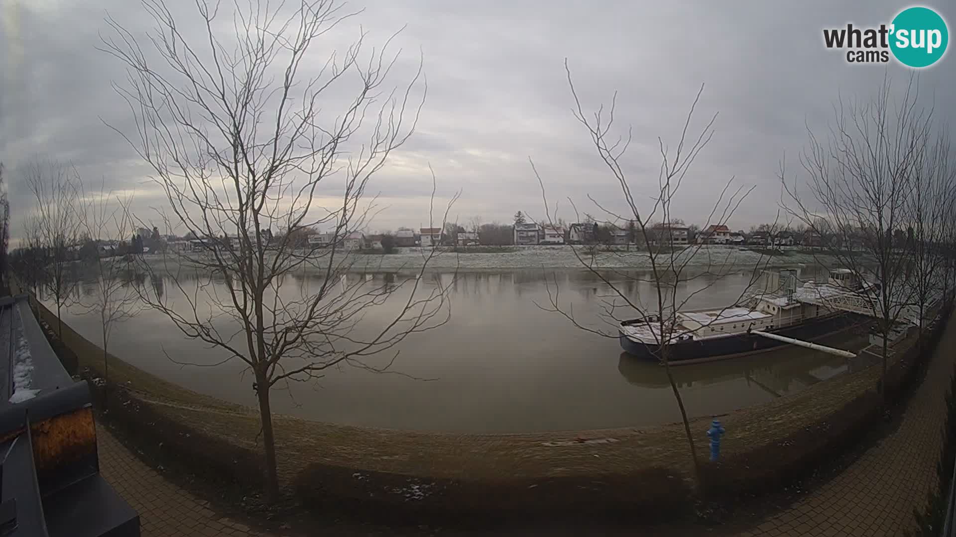 Sisak live webcam – vista sul fiume Kolpa – Croazia