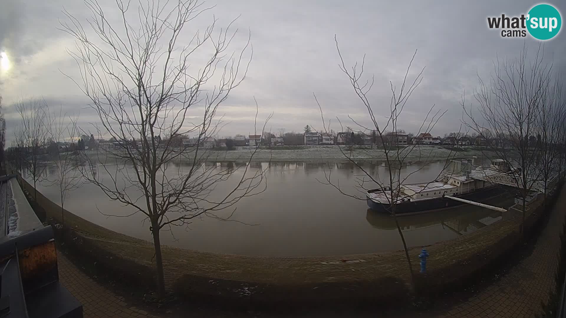 Sisak live webcam – vista sul fiume Kolpa – Croazia