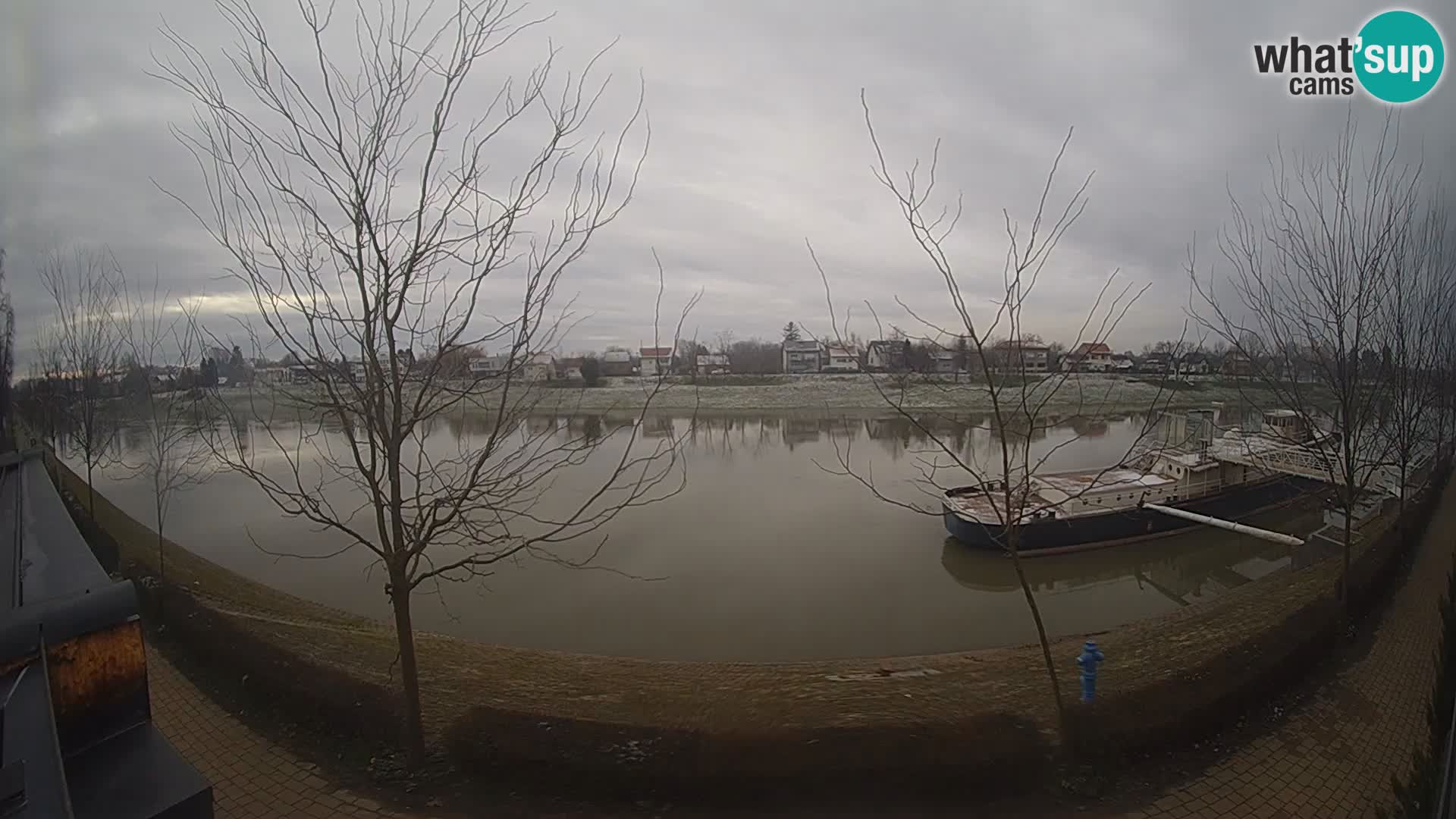 Sisak webcam en direct – vue sur la rivière Kolpa – Croatie