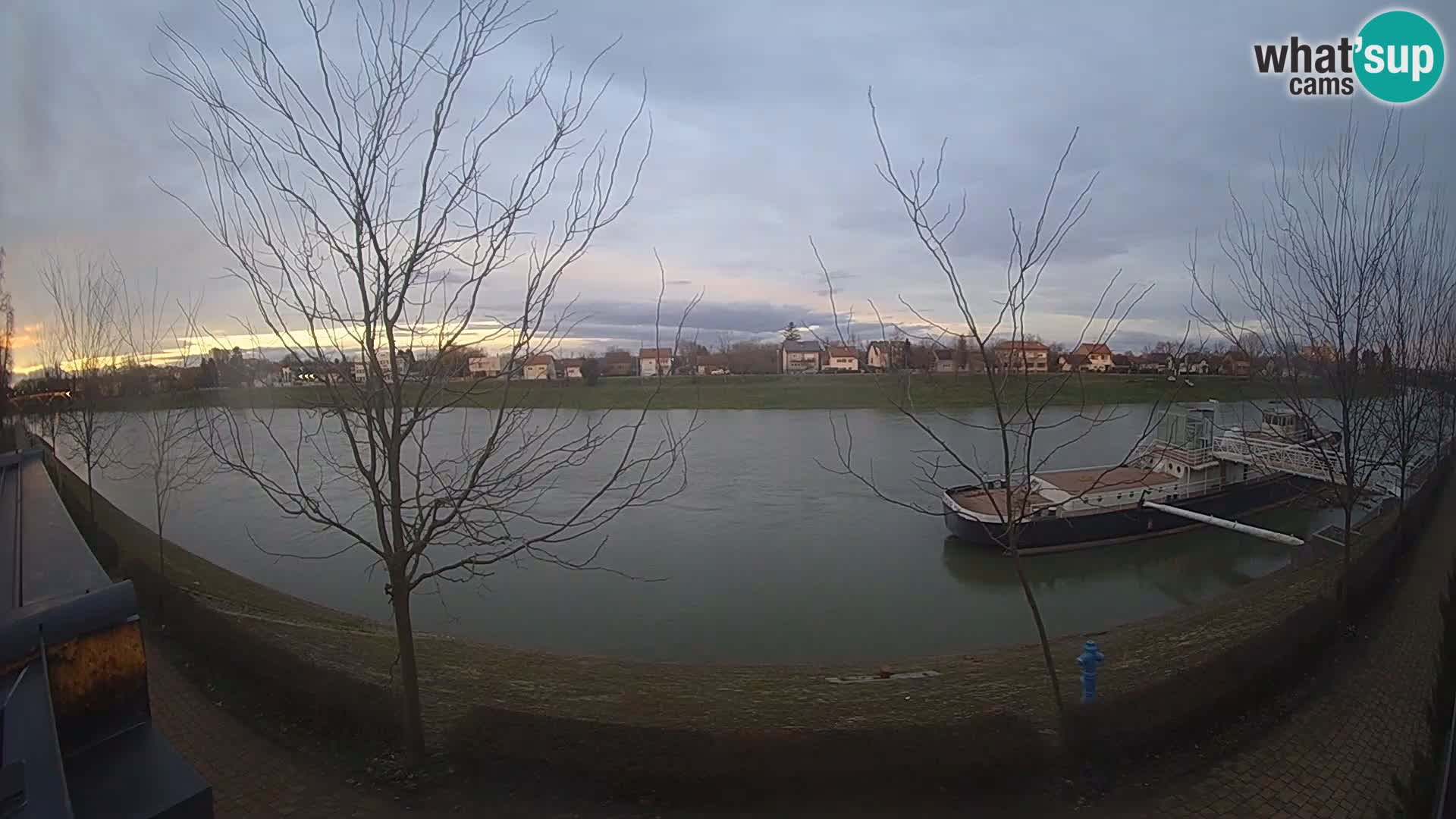 Sisak webcam en direct – vue sur la rivière Kolpa – Croatie