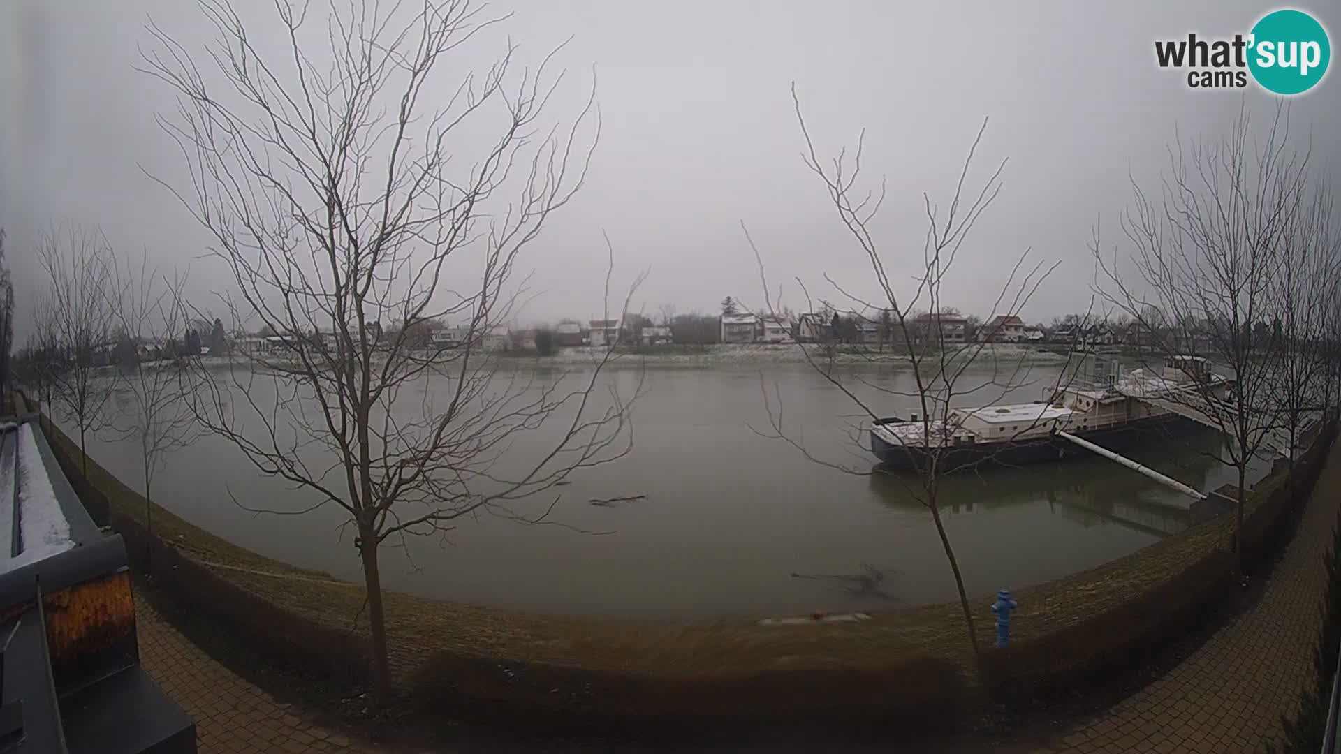 Sisak webcam en direct – vue sur la rivière Kolpa – Croatie