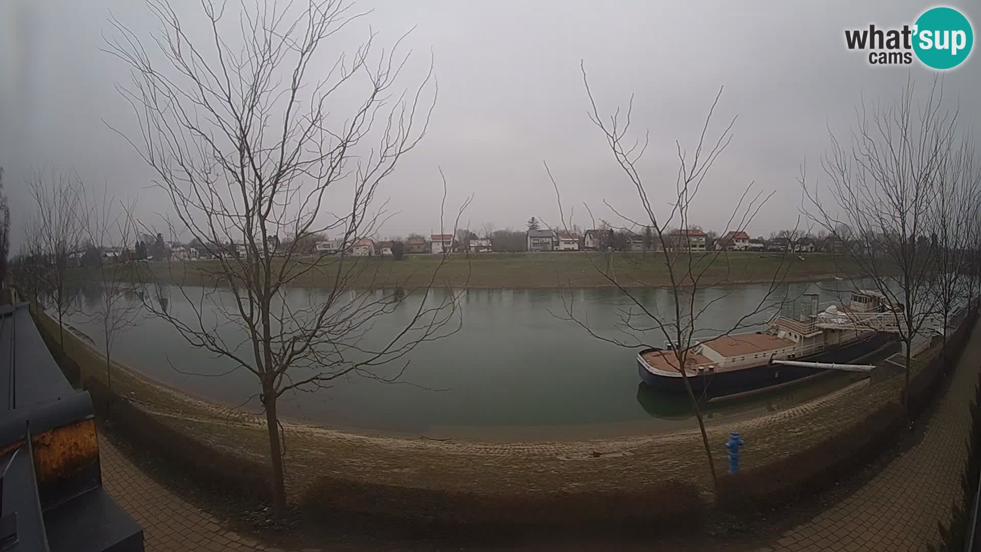 Sisak live webcam pogled na reku Kolpu