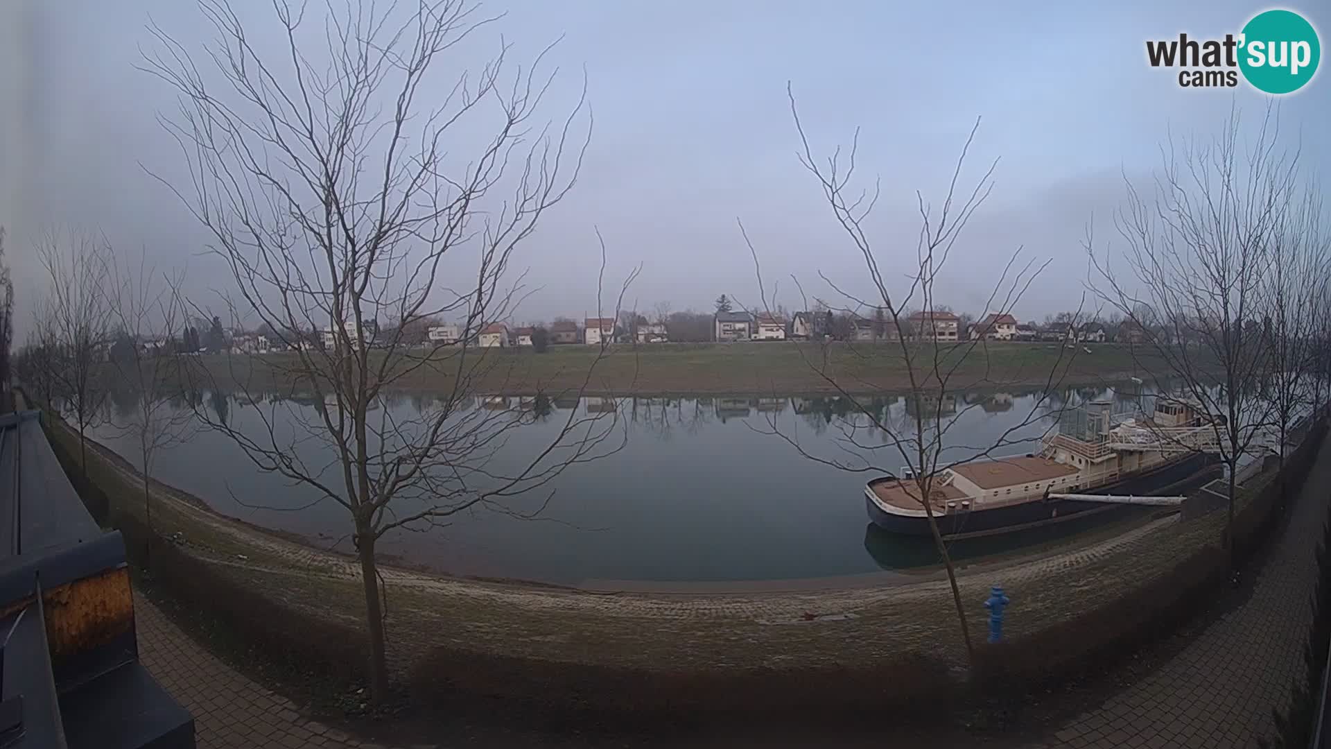 Sisak webcam en direct – vue sur la rivière Kolpa – Croatie