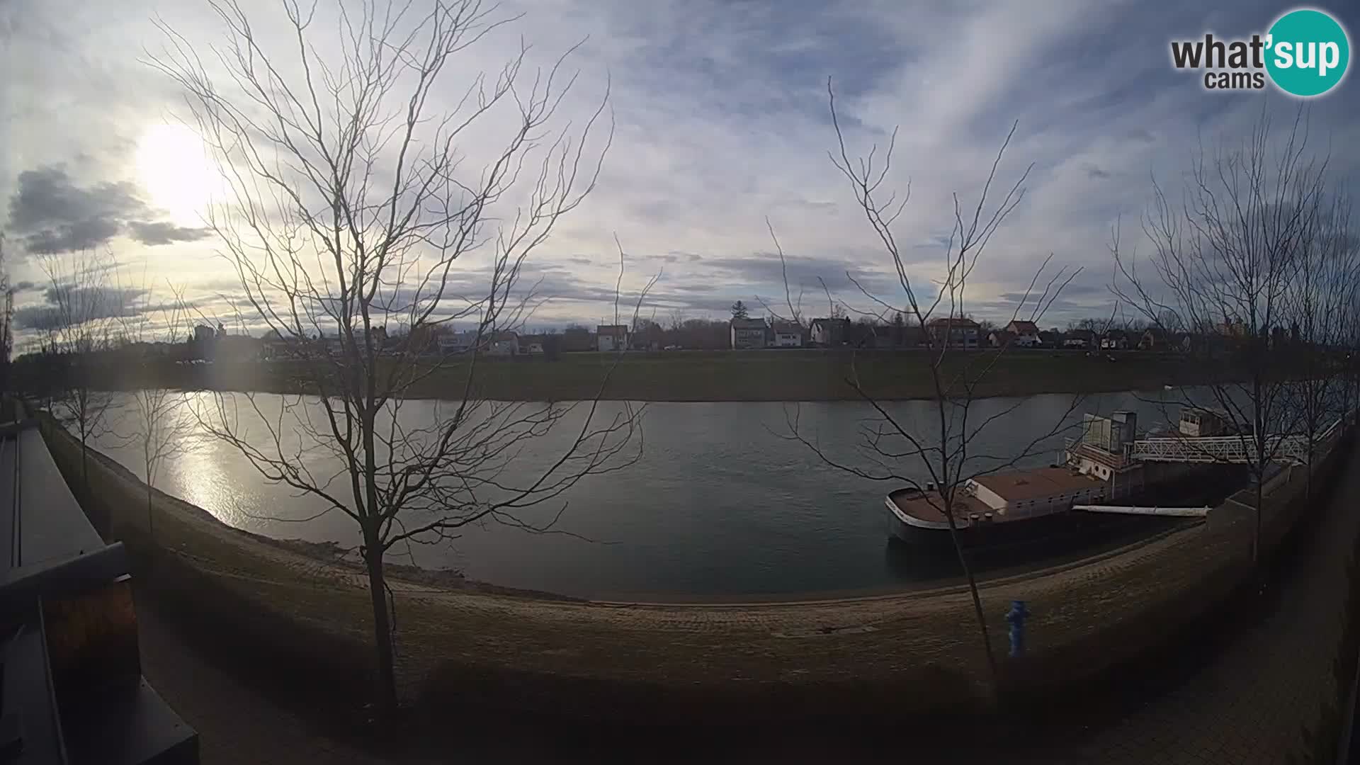 Sisak live webcam – vista sul fiume Kolpa – Croazia