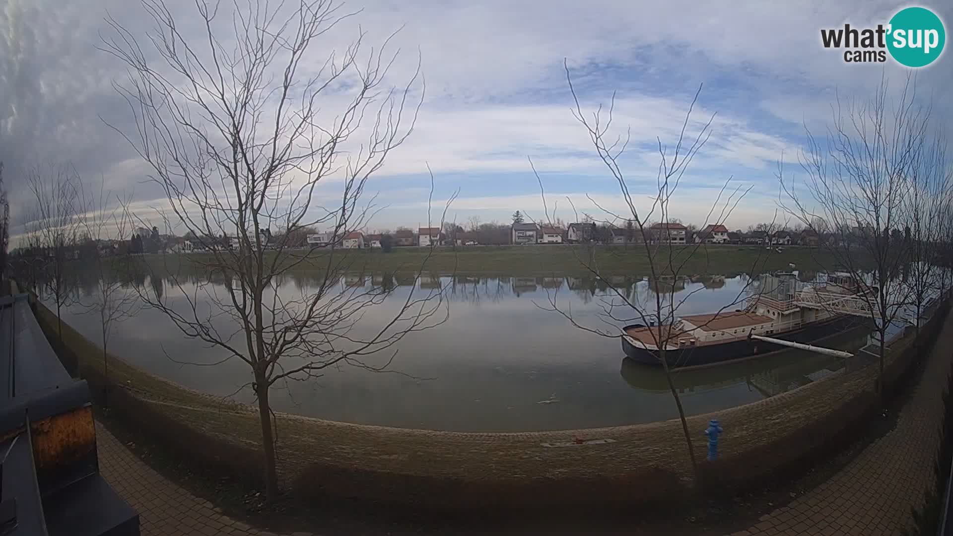 Sisak live webcam – vista sul fiume Kolpa – Croazia